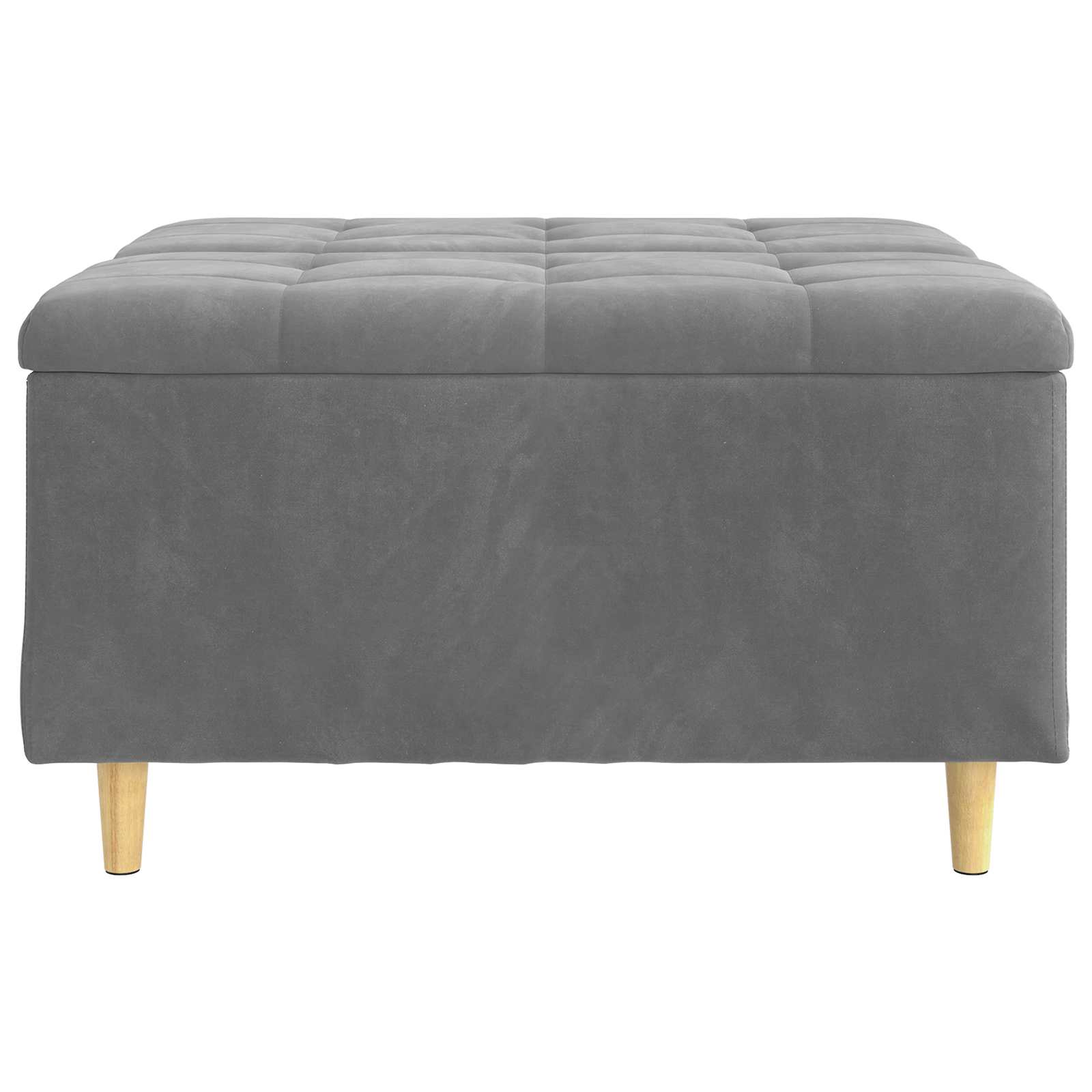 Οθωμανικό αποθήκευσης Σκούρο Γκρι 80 x 80 x 45 cm Βελούδο - Pakobazaar