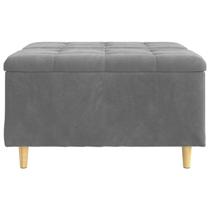 Οθωμανικό αποθήκευσης Σκούρο Γκρι 80 x 80 x 45 cm Βελούδο - Pakobazaar