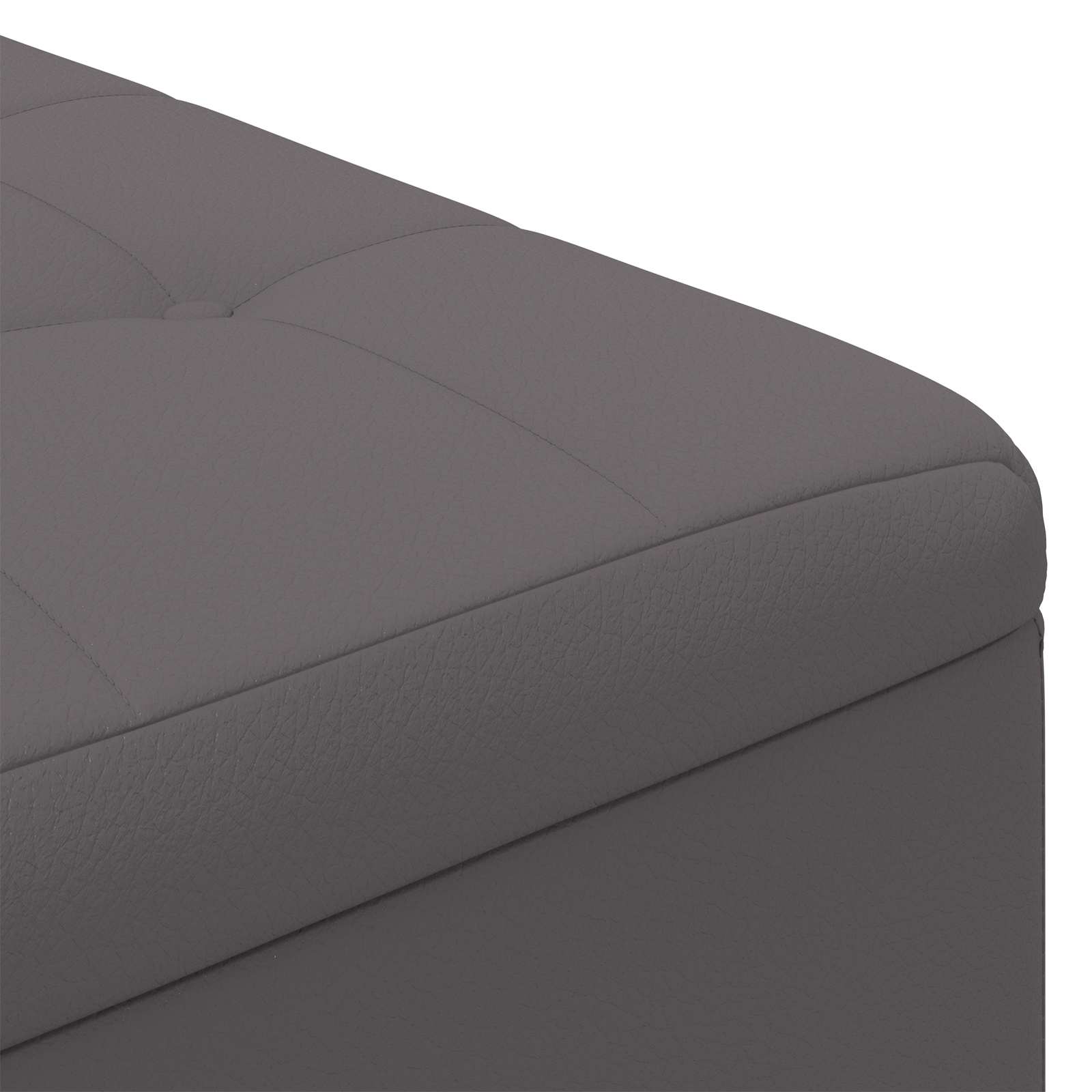 Οθωμανικό αποθήκευσης Γκρι 80 x 80 x 45 cm Τεχνητό δέρμα - Pakobazaar