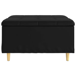 Οθωμανικό αποθήκευσης Μαύρο 80 x 80 x 45 cm Τεχνητό δέρμα - Pakobazaar