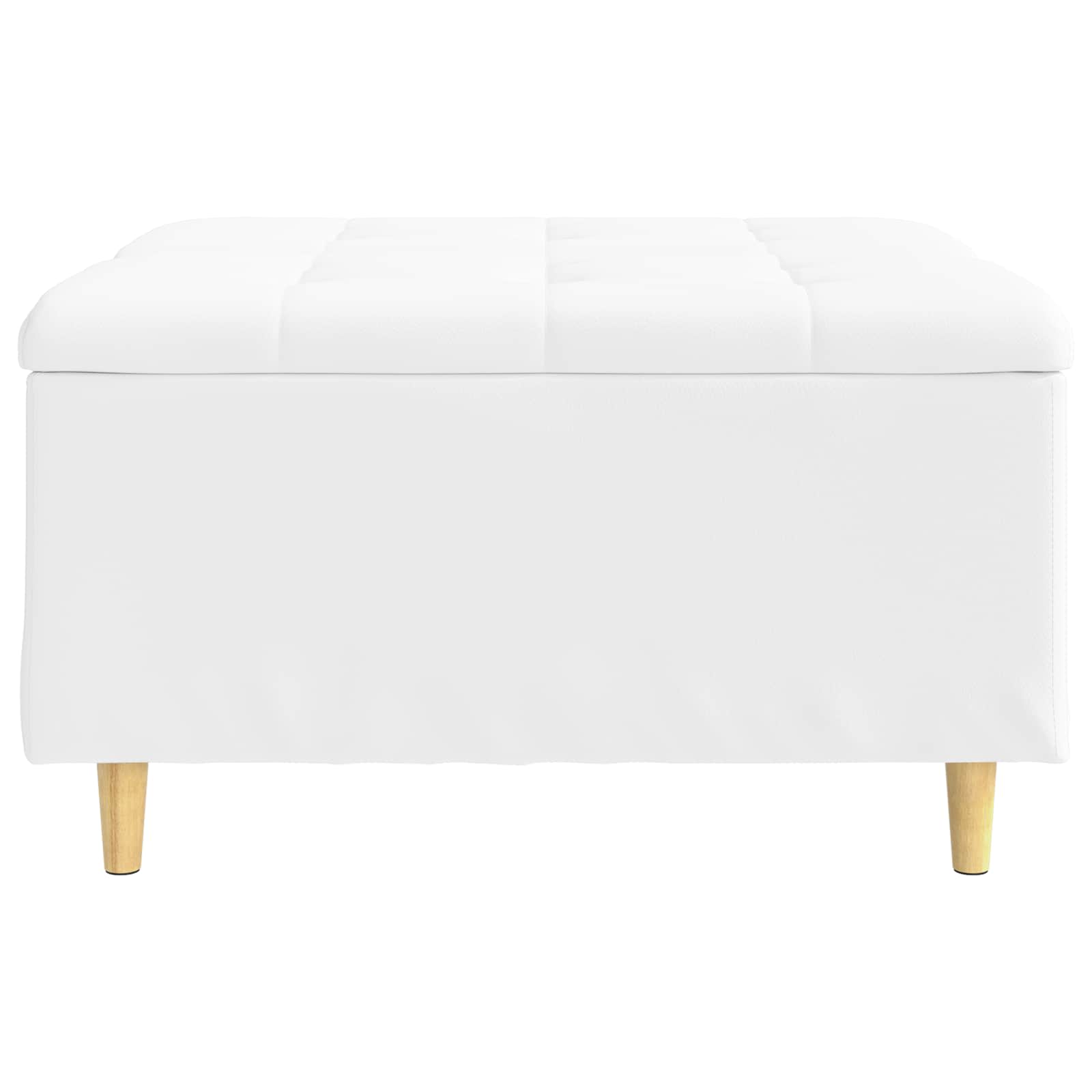 Οθωμανικό αποθήκευσης Λευκός 80 x 80 x 45 cm Τεχνητό δέρμα - Pakobazaar