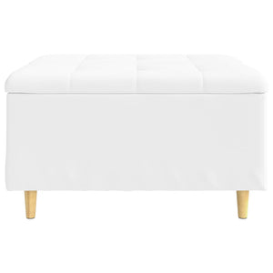 Οθωμανικό αποθήκευσης Λευκός 80 x 80 x 45 cm Τεχνητό δέρμα - Pakobazaar