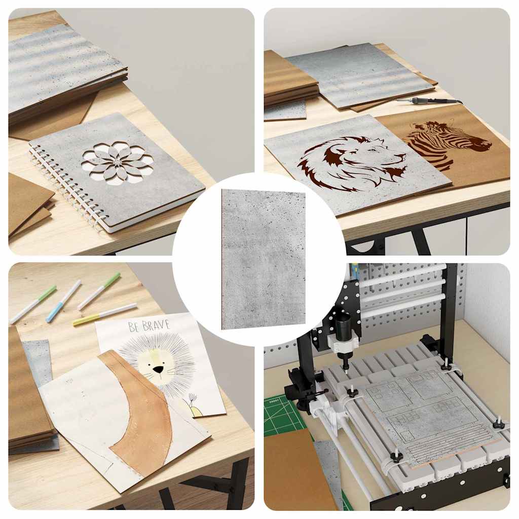 Διακοσμητικά Πάνελ 50 pcs Σκυρόδεμα Γκρι 15 x 21 x 0.27 εκ.