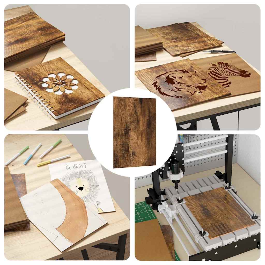 Διακοσμητικά Πάνελ 50 pcs Καπνιστό Δρύς 15 x 21 x 0.27 εκ.