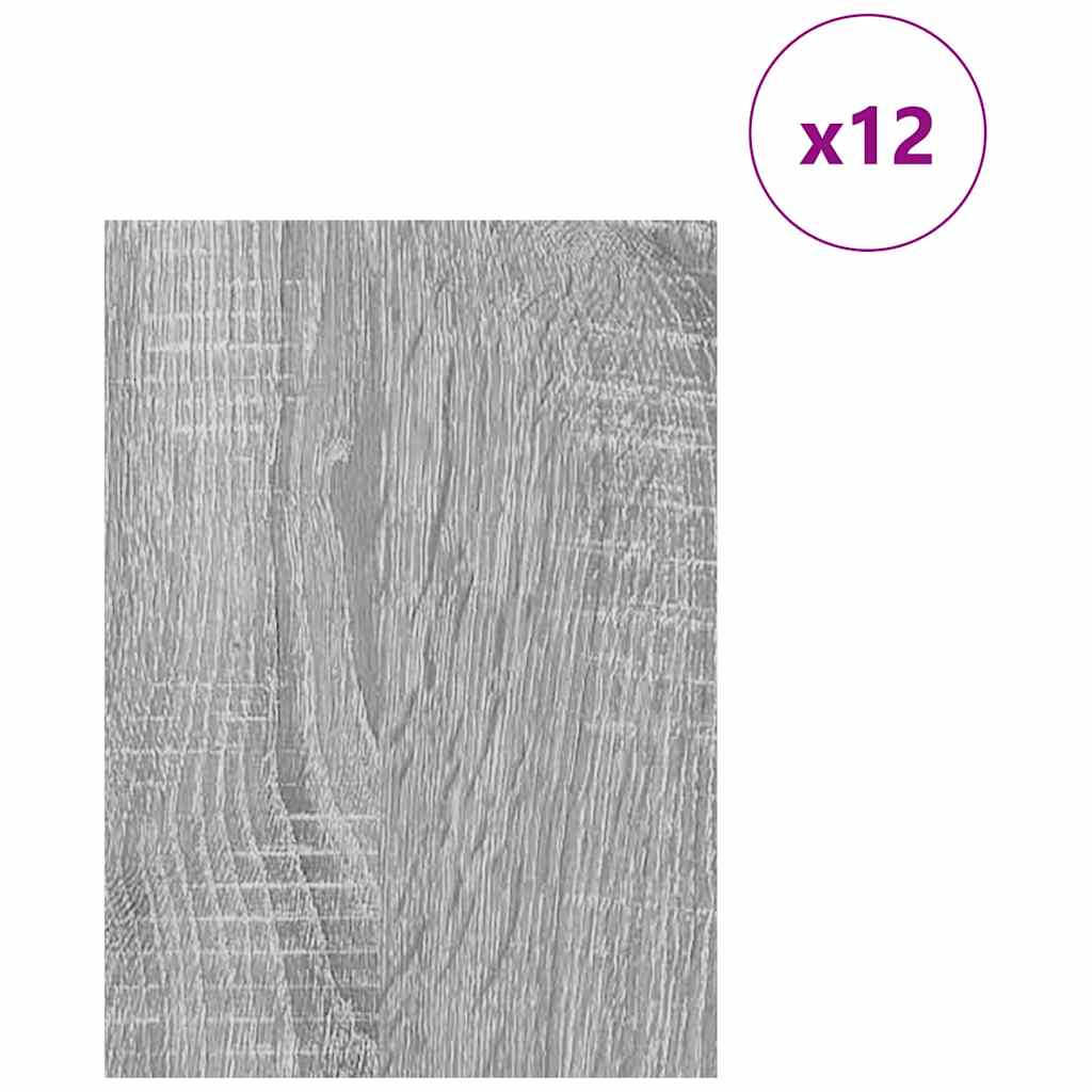 Διακοσμητικά Πάνελ 12 pcs Γκρίζο Σονομα 15 x 21 x 0.27 εκ.