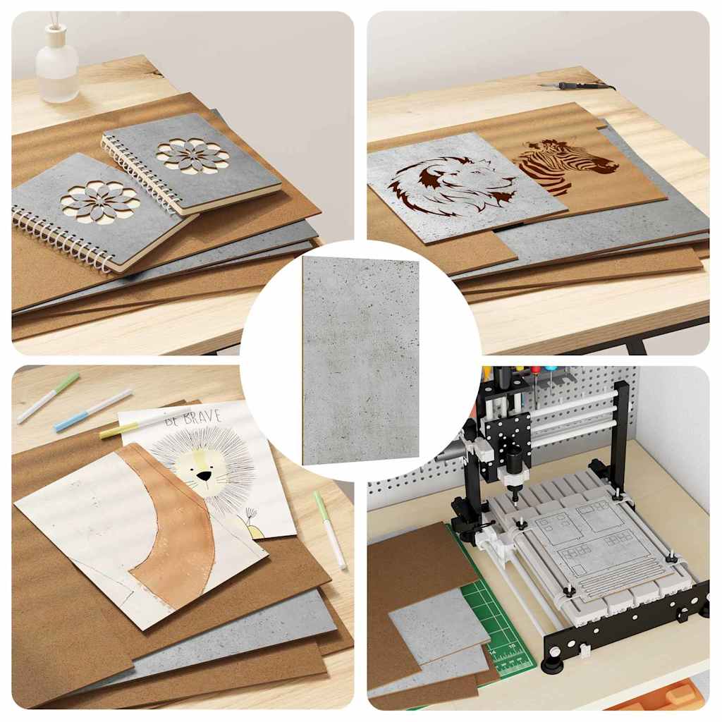 Διακοσμητικά Πάνελ 50 pcs Σκυρόδεμα Γκρι 30 x 42 x 0.27 εκ