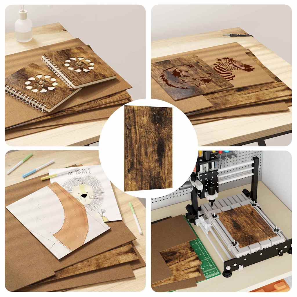 Διακοσμητικά Πάνελ 12 pcs Καπνιστό Δρύς 30 x 42 x 0.27 εκ - Pakobazaar