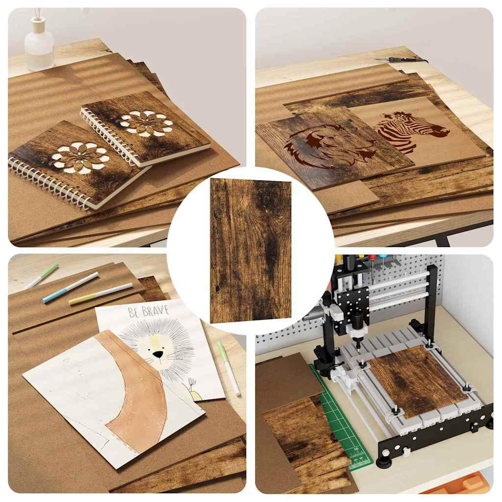 Διακοσμητικά Πάνελ 12 pcs Καπνιστό Δρύς 40 x 60 x 0.27 εκ - Pakobazaar