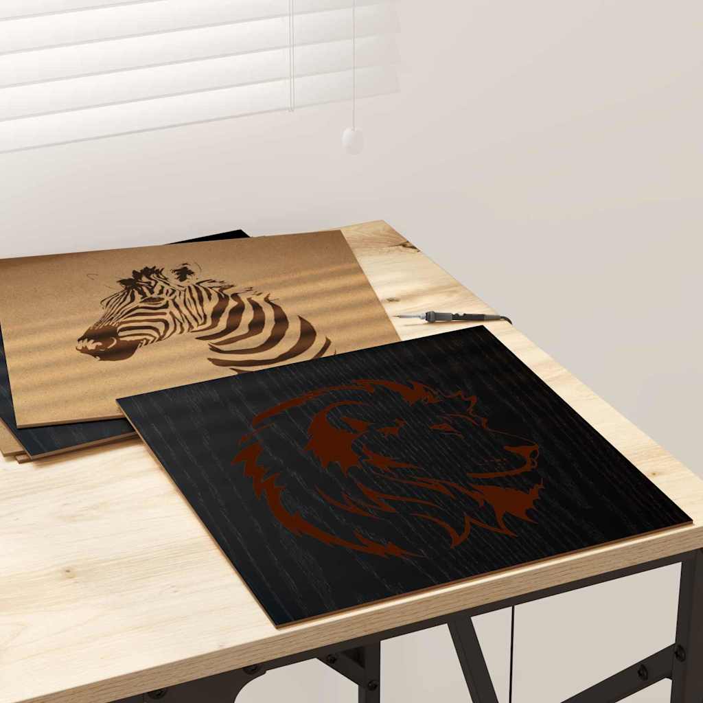 Διακοσμητικά Πάνελ 50 pcs Μαύρη Οξυά 30 x 30 x 0.27 εκ.