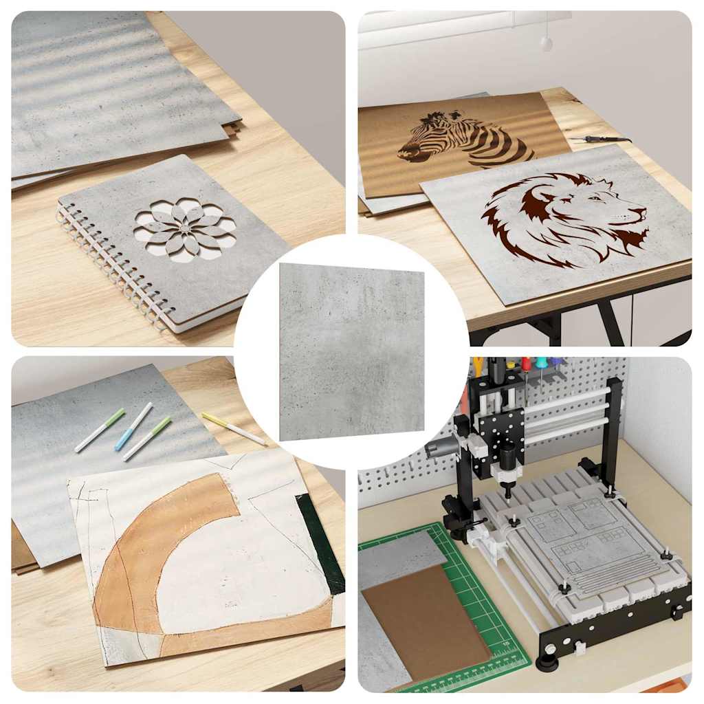 Διακοσμητικά Πάνελ 50 pcs Σκυρόδεμα Γκρι 30 x 30 x 0.27 εκ.