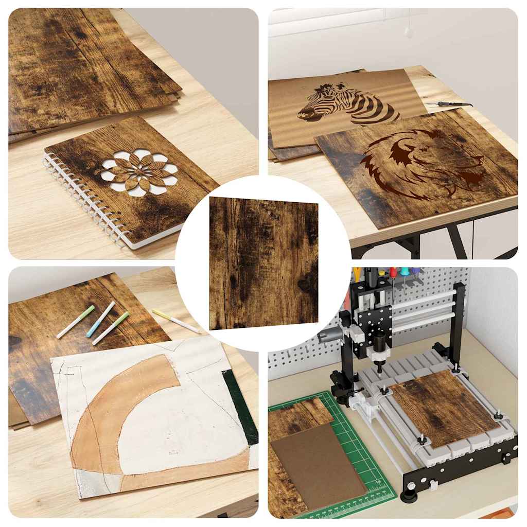 Διακοσμητικά Πάνελ 12 pcs Καπνιστό Δρύς 30 x 30 x 0.27 εκ. - Pakobazaar