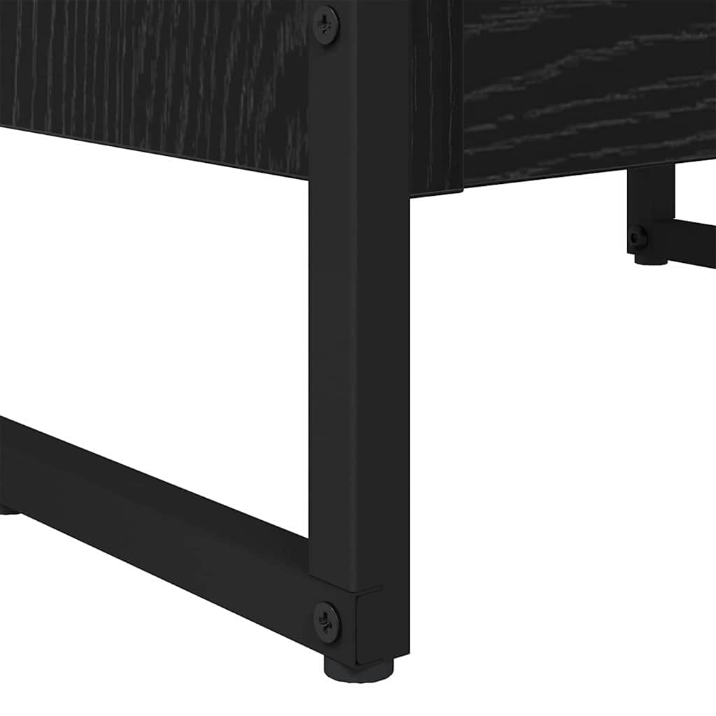 Βιβλιοθήκη Μαύρη Οξυά 80 x 30 x 155 εκ Επεξεργασμένο ξύλο