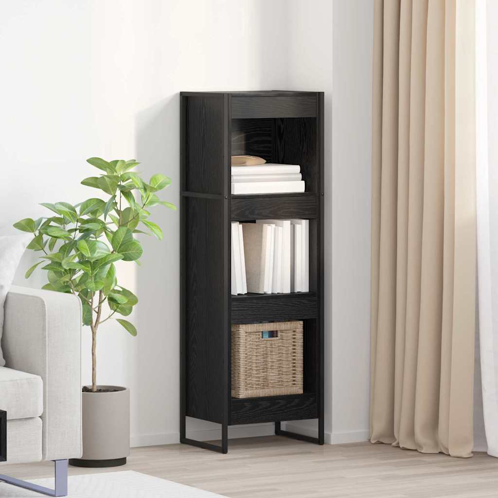 Βιβλιοθήκη Μαύρη Οξυά 40 x 30 x 121 εκ Επεξεργασμένο ξύλο