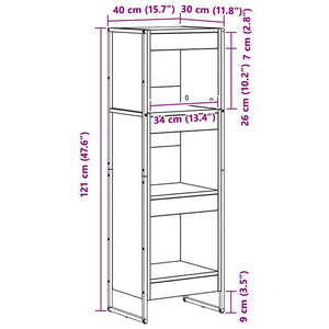 Βιβλιοθήκη 40 x 30 x 121 εκ Επεξεργασμένο Ξύλο