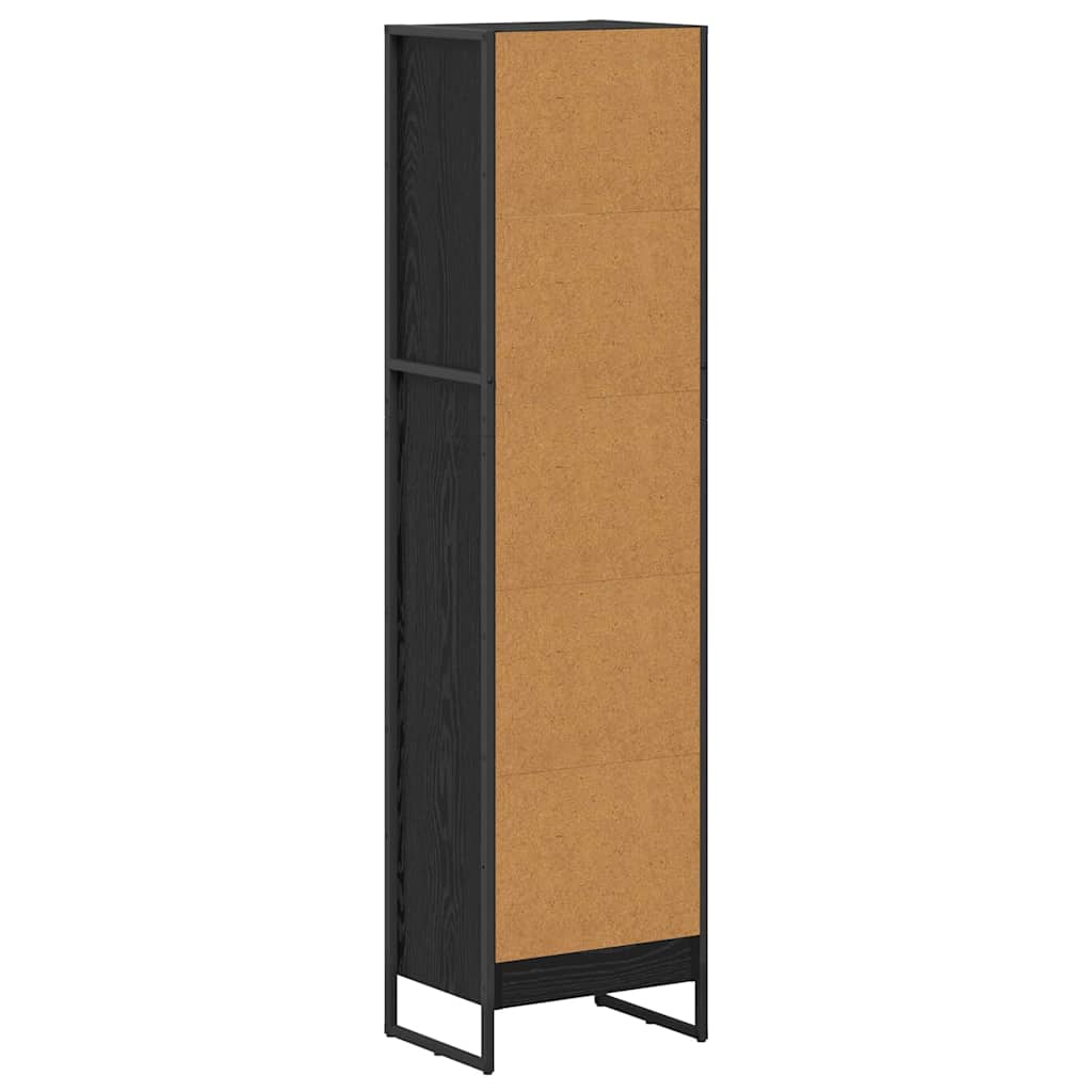 Βιβλιοθήκη Μαύρη Οξυά 40 x 30 x 155 εκ Επεξεργασμένο ξύλο