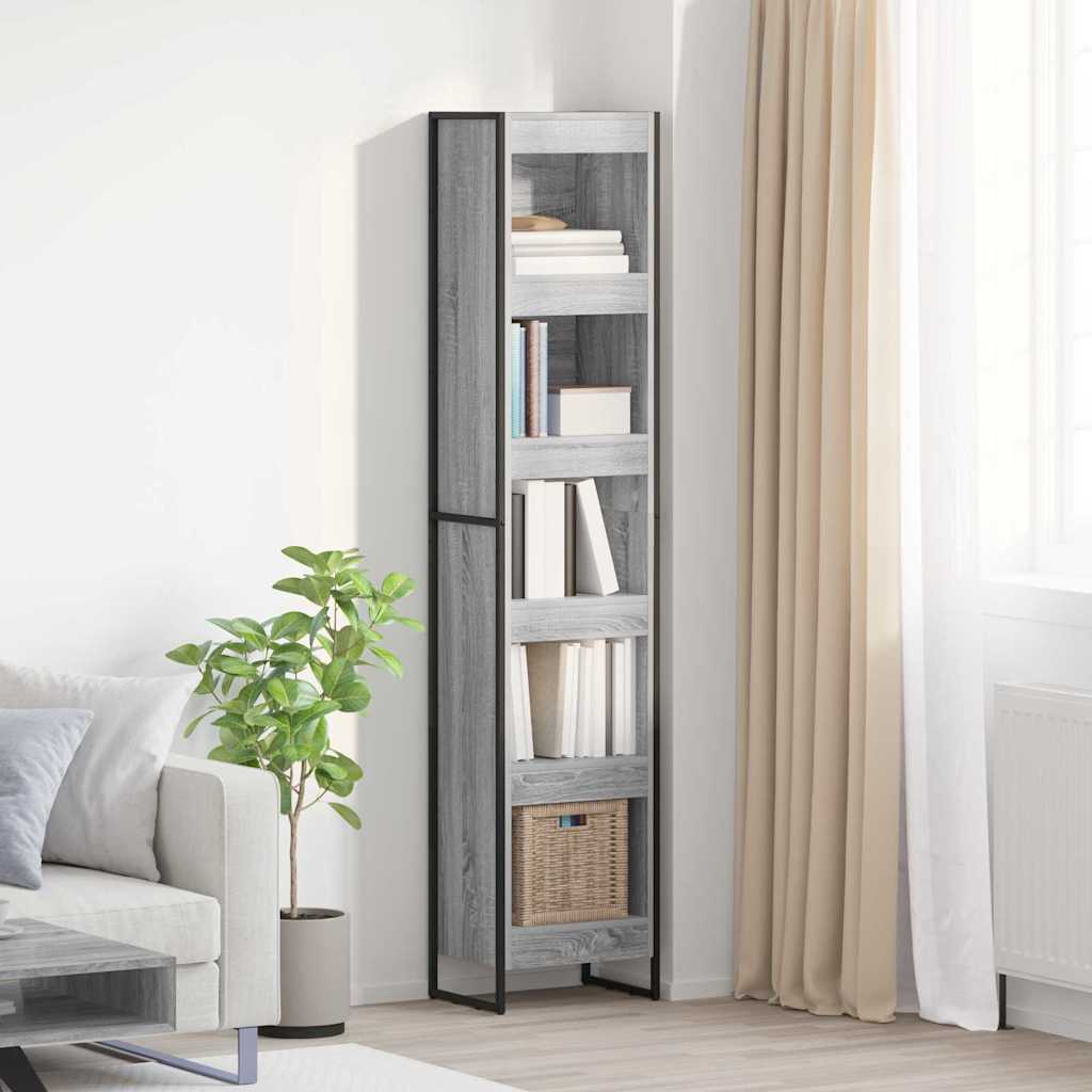 Βιβλιοθήκη Γκρίζο Σονομα 40 x 30 x 189,5 εκ Επεξεργασμένο ξύλο