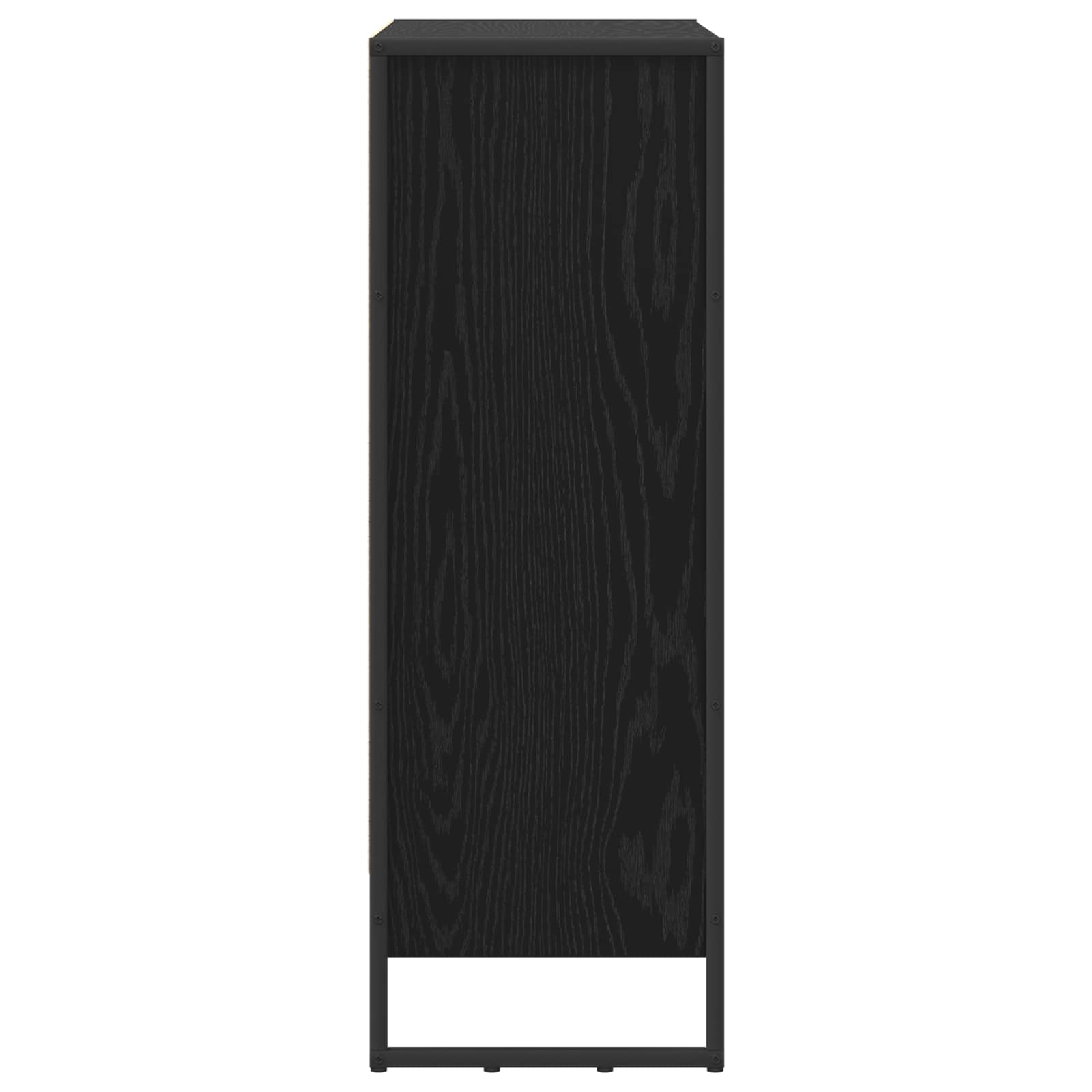 Βιβλιοθήκη Μαύρη Οξυά 80 x 30 x 155 εκ Επεξεργασμένο ξύλο