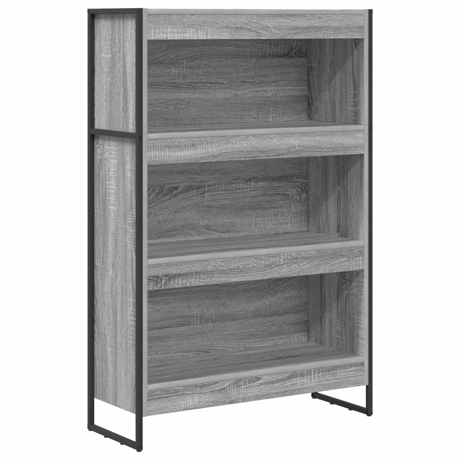 Βιβλιοθήκη Γκρίζο Σονομα 80 x 30 x 121 εκ Επεξεργασμένο ξύλο