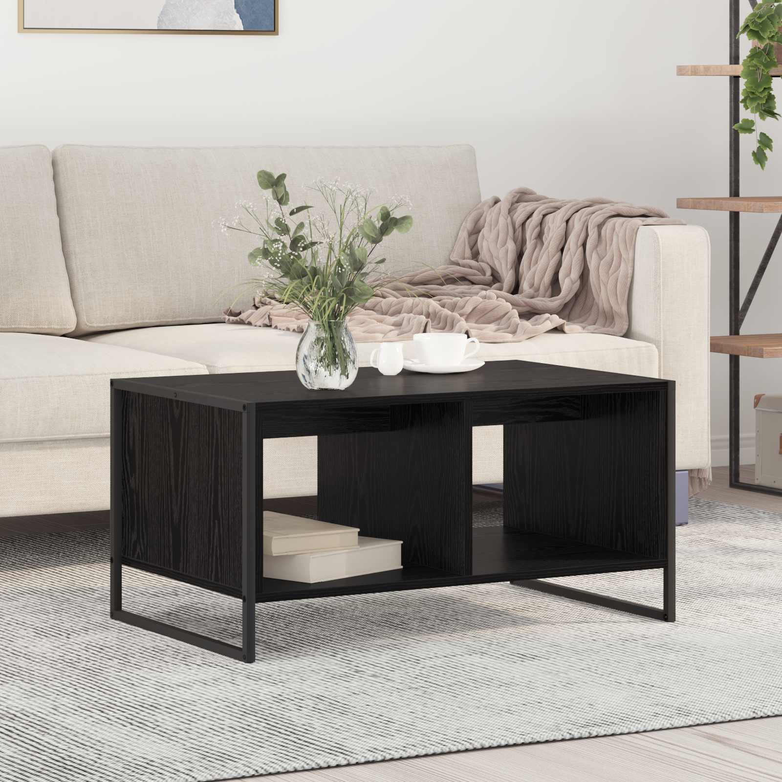 Τραπεζάκι σαλονιού Μαύρη Οξυά 80 x 50 x 40 cm
