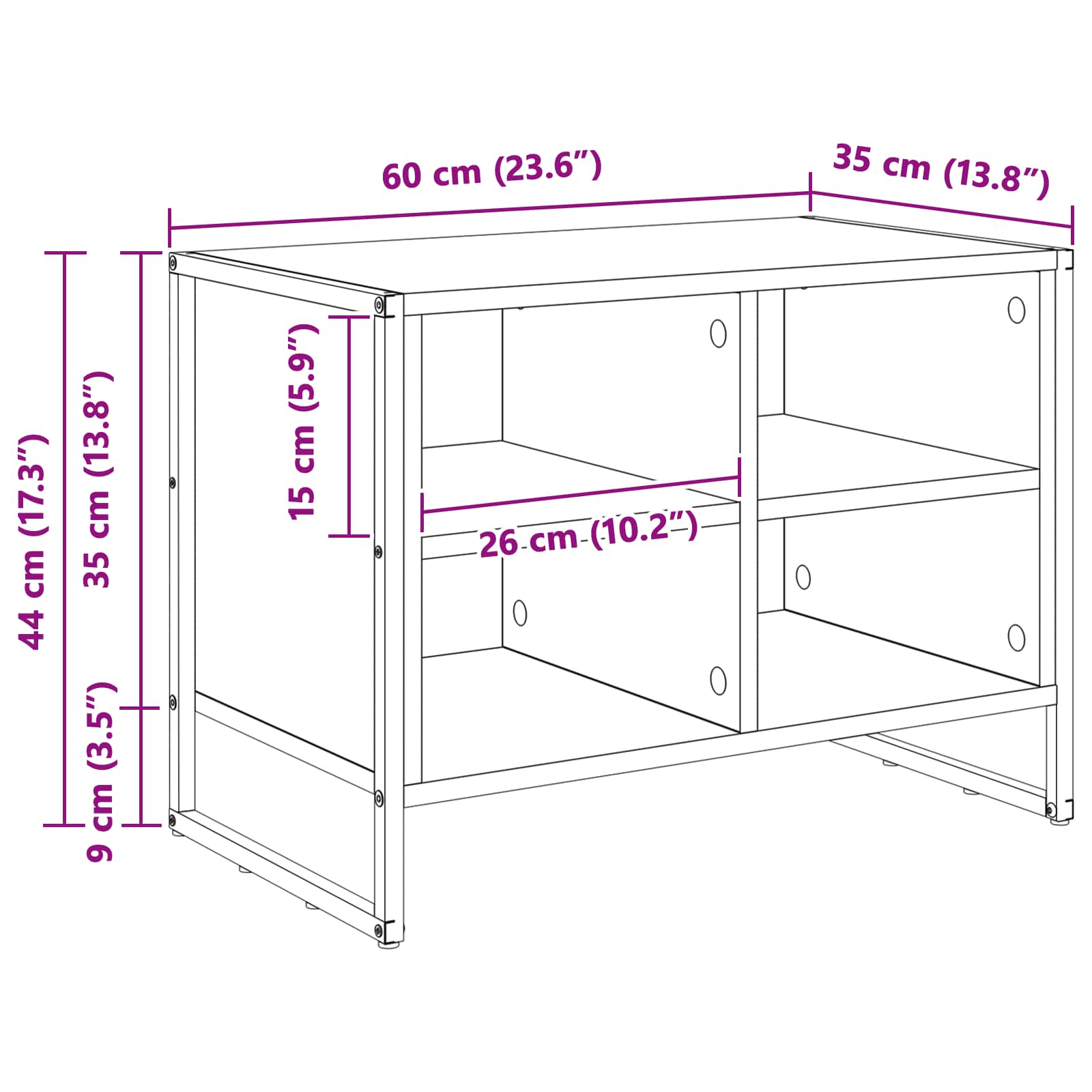 Ντουλάπα Παπουτσιών Σονόμα 60 x 35 x 44 εκ. Επεξεργασμένο ξύλο