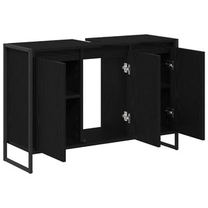 Ντουλάπι Μπάνιου Μαύρη Οξυά 90 x 30 x 60 cm Επεξεργασμένο ξύλο - Pakobazaar