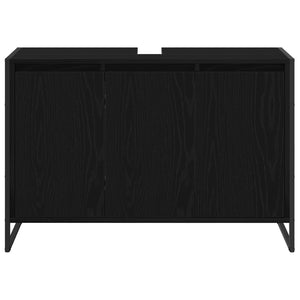 Ντουλάπι Μπάνιου Μαύρη Οξυά 90 x 30 x 60 cm Επεξεργασμένο ξύλο - Pakobazaar