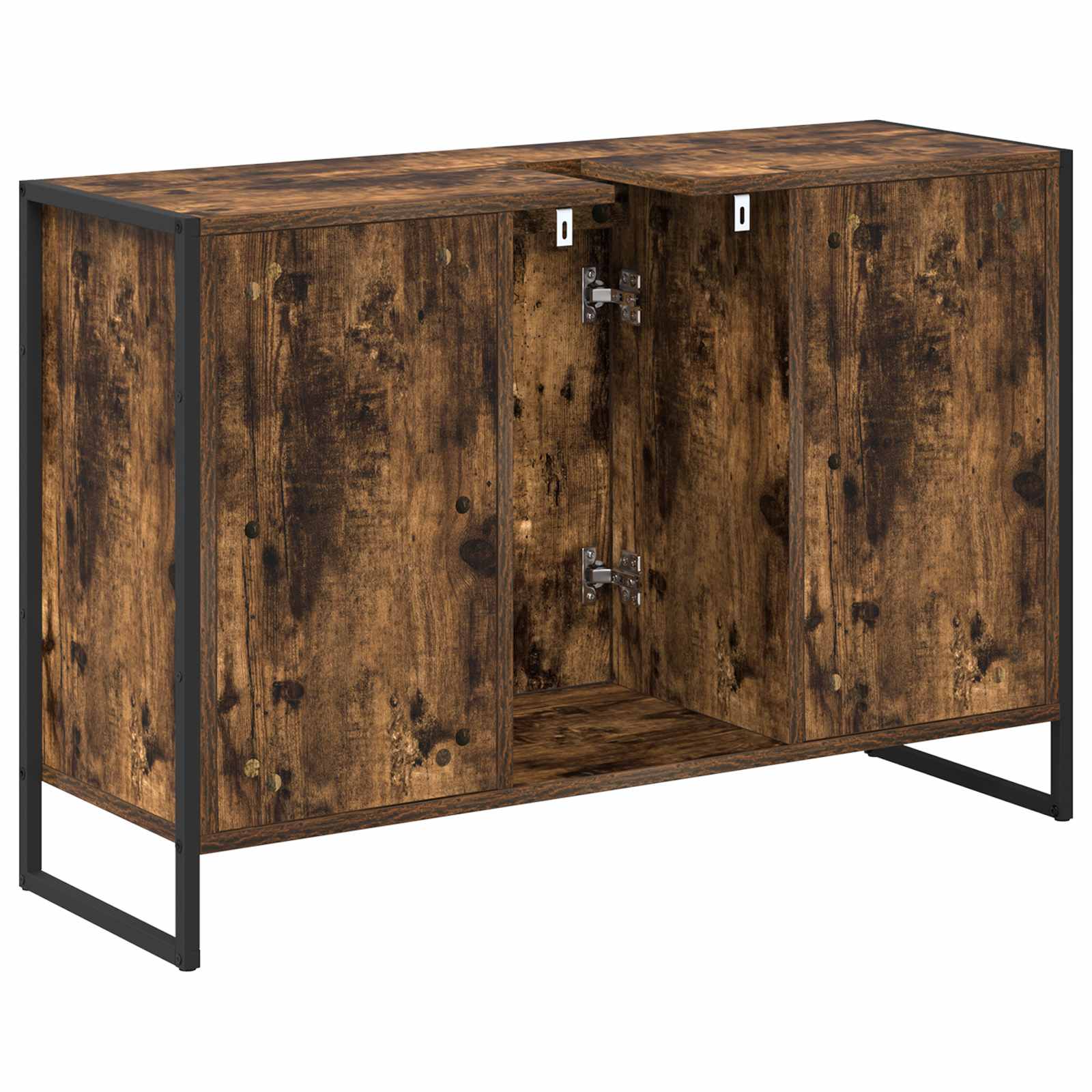 Ντουλάπι Μπάνιου με αποθήκευση Καπνιστό Δρύς 90 x 30 x 60 cm