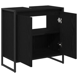 Ντουλάπι Μπάνιου Μαύρη Οξυά 60 x 30 x 60 cm Επεξεργασμένο ξύλο - Pakobazaar
