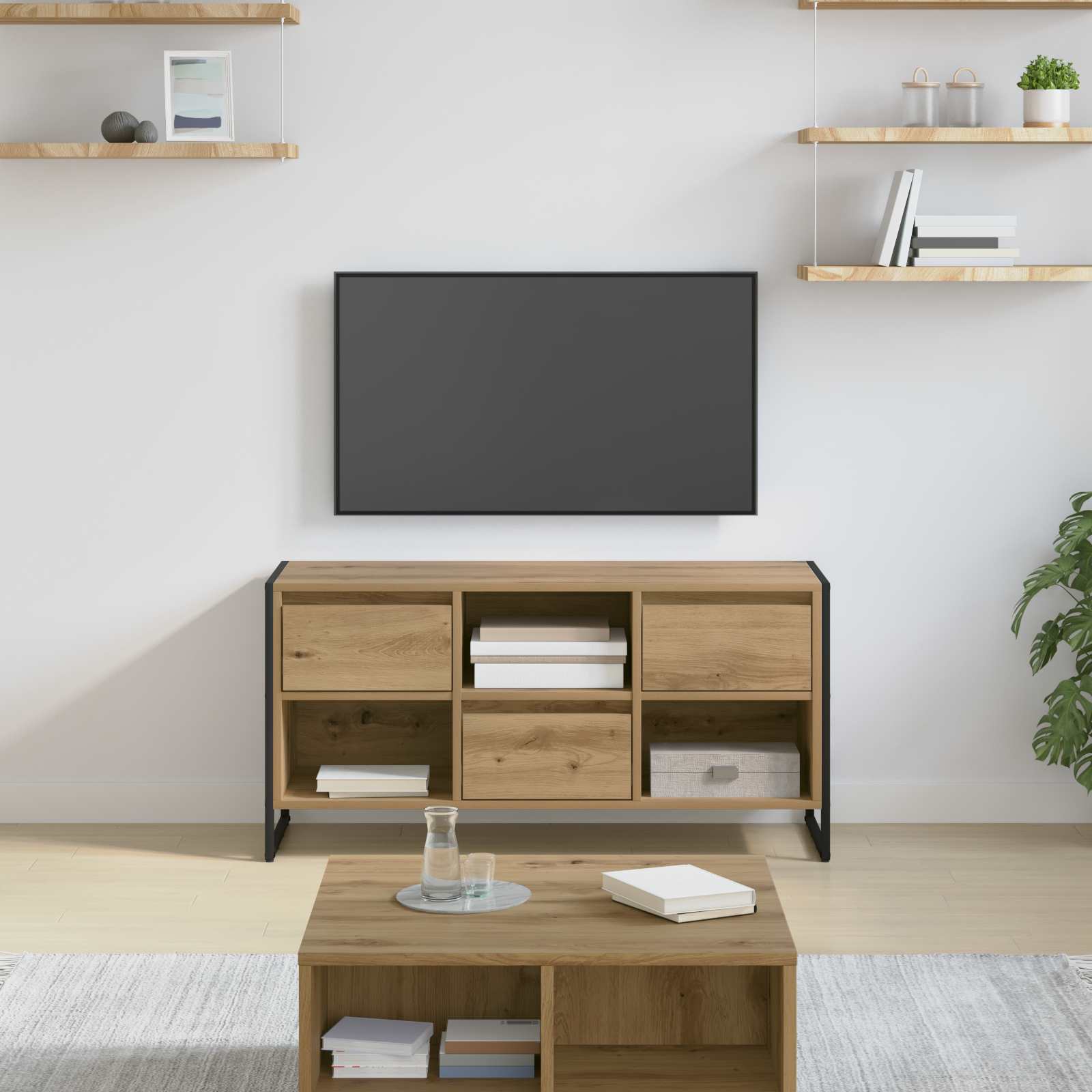 Ντουλάπι TV Καρυδιά Χειροποίητης Εργασίας 100 x 36 x 49,5 εκ