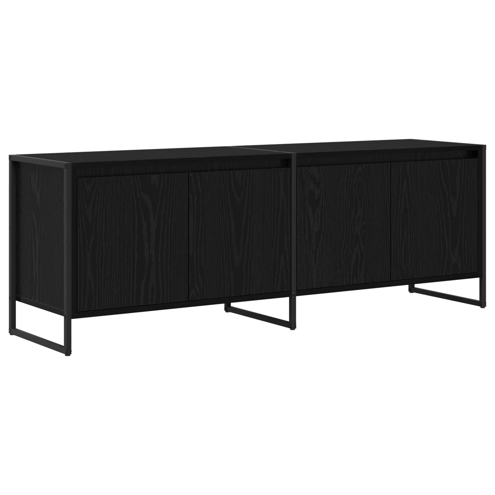 Ντουλάπι TV Μαύρη Οξυά 140 x 36 x 49.5 εκ Επεξεργασμένο ξύλο