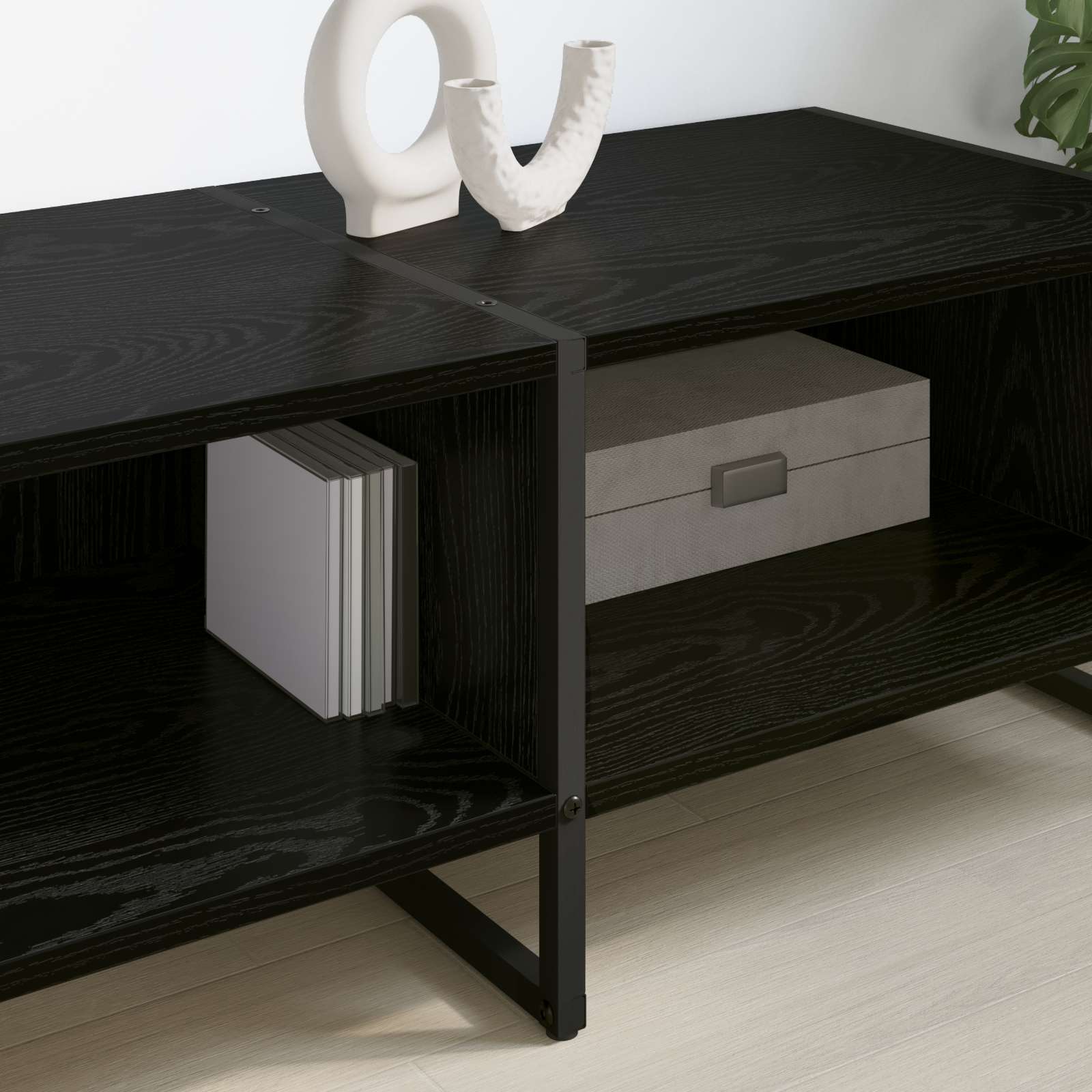Ντουλάπι TV Μαύρη Οξυά 170.5 x 36 x 30.5 εκ Επεξεργασμένο ξύλο - Pakobazaar