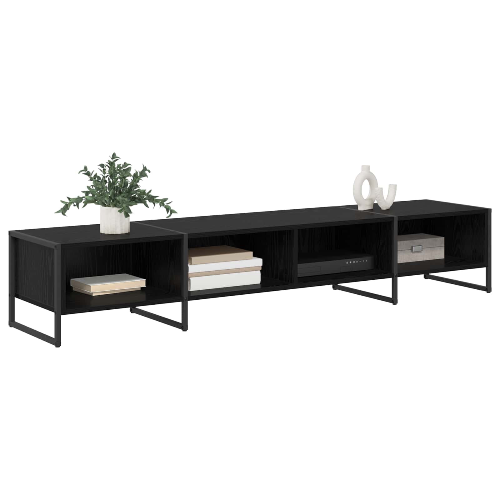 Ντουλάπι TV Μαύρη Οξυά 170.5 x 36 x 30.5 εκ Επεξεργασμένο ξύλο - Pakobazaar