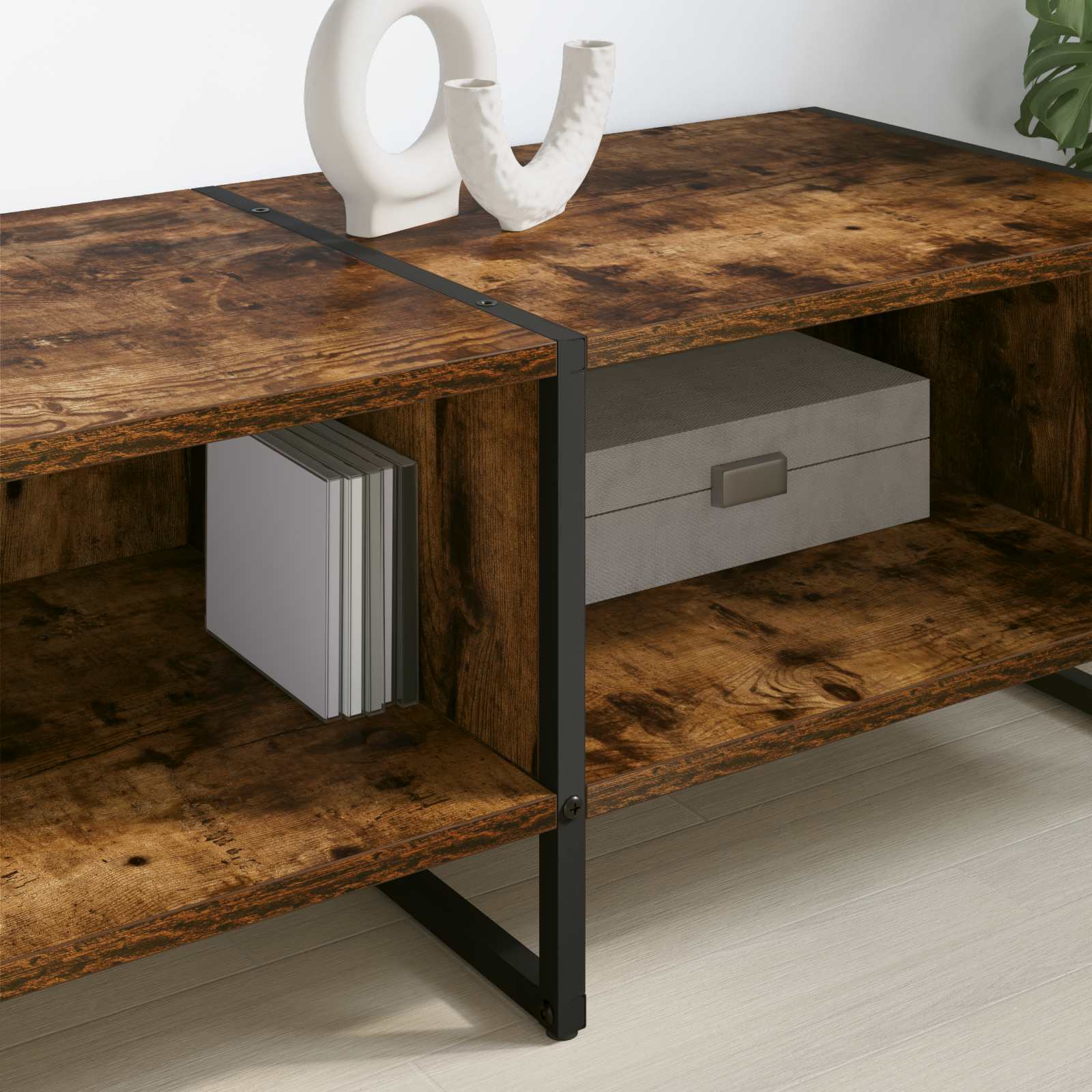 Ντουλάπι TV Καπνιστό Δρύς 170.5 x 36 x 30.5 εκ - Pakobazaar