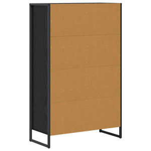 Βιβλιοθήκη 68 x 30 x 108.5 εκ. Επεξεργασμένο Ξύλο Μαύρη Οξυά