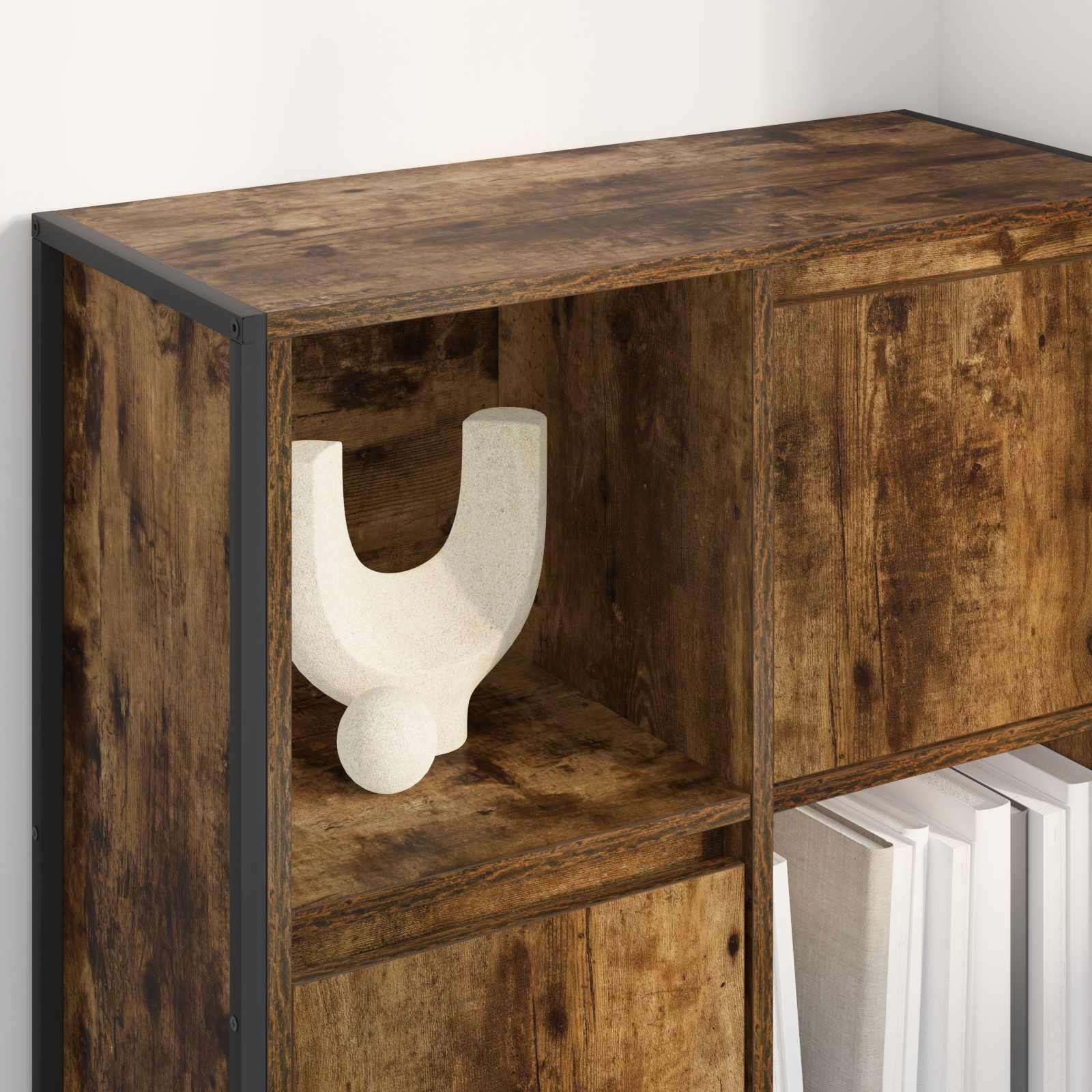 Βιβλιοθήκη Καπνιστό Δρύς 68 x 30 x 108.5 εκ. Επεξεργασμένο ξύλο