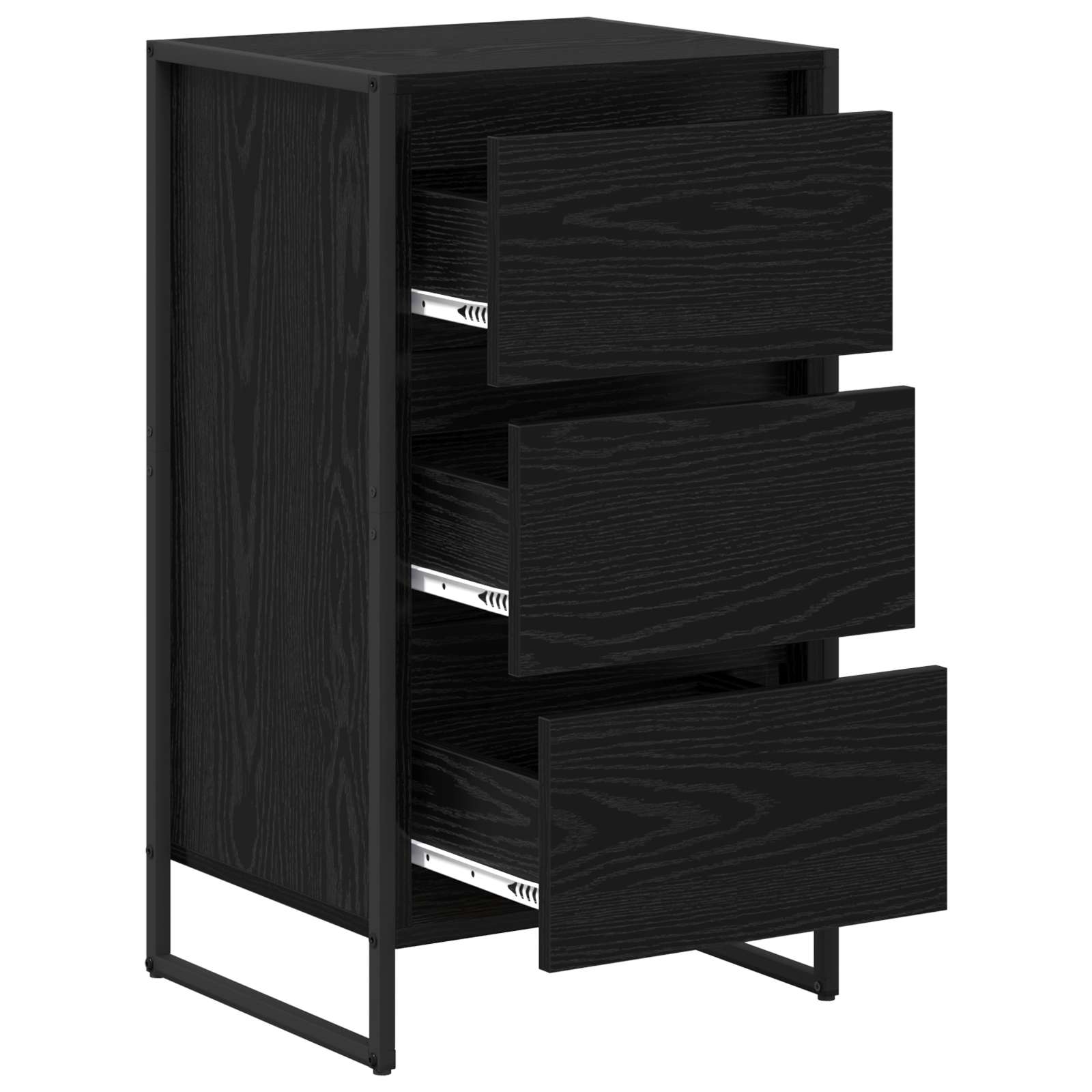 Πλαϊνό γραφείο Μαύρη Οξυά 42 x 36 x 75.5 εκ. Επεξεργασμένο ξύλο