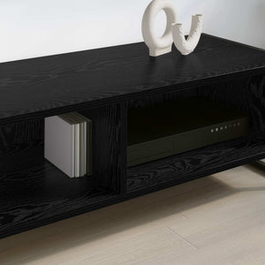 Ντουλάπι TV Μαύρη Οξυά 100 x 36.5 x 30.5 εκ Επεξεργασμένο ξύλο - Pakobazaar