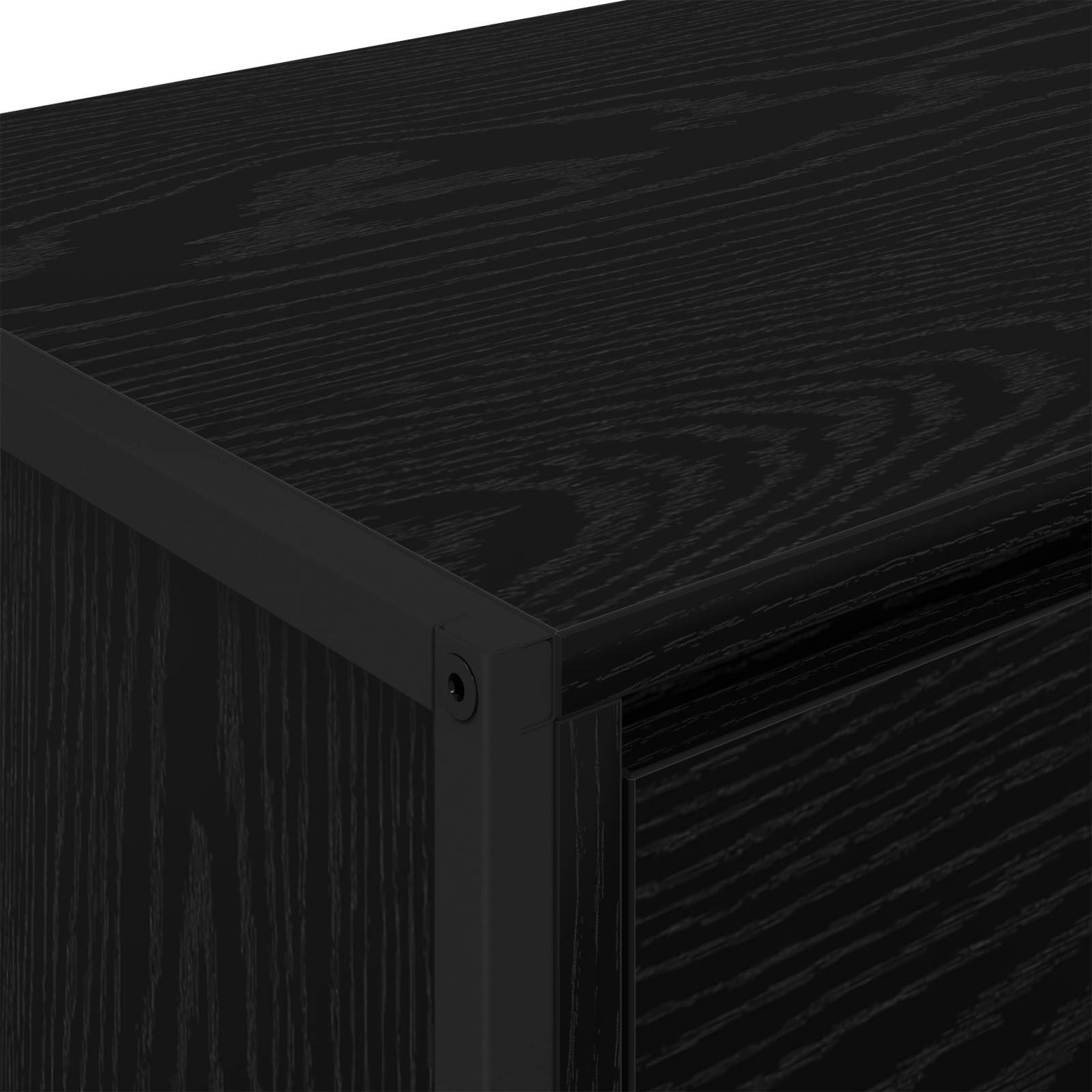 Ντουλάπι TV Μαύρη Οξυά 100 x 36 x 49,5 εκ Επεξεργασμένο ξύλο