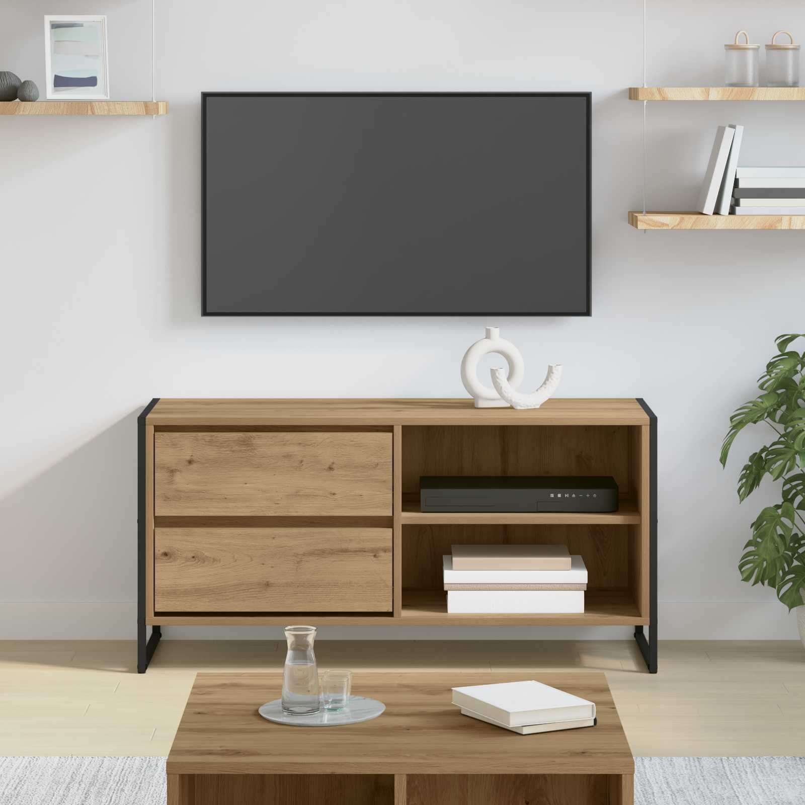 Ντουλάπι TV Καρυδιά Χειροποίητης Εργασίας 100 x 36 x 49,5 εκ - Pakobazaar