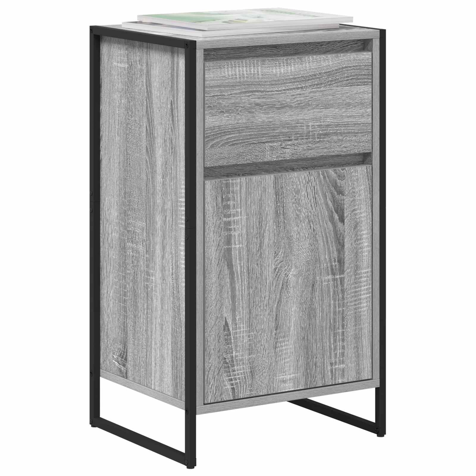 Πλαϊνό γραφείο με συρτάρι Γκρίζο Σονομα 43 x 36 x 75,5 εκ.