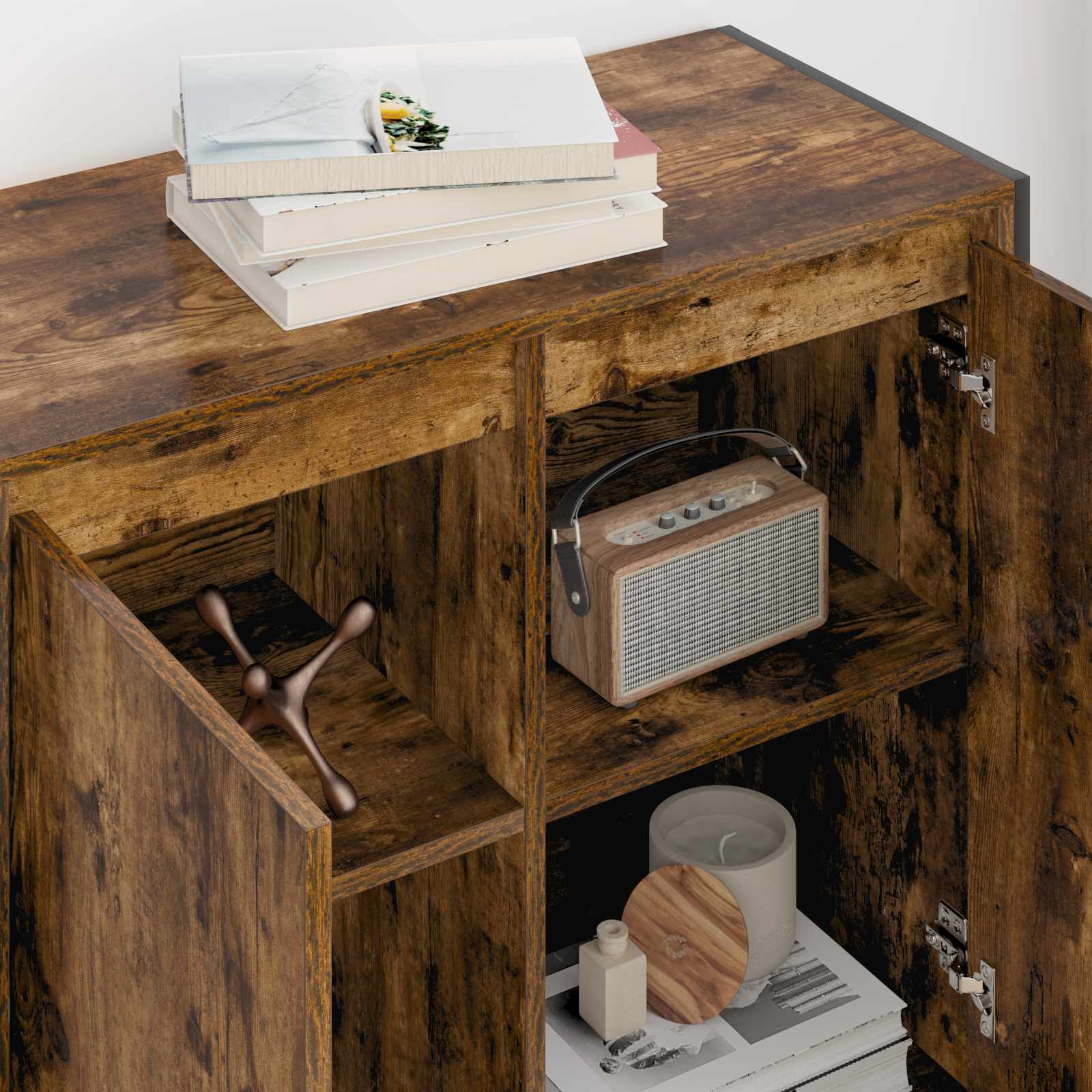 Βοηθητικό ντουλάπι Καπνιστό Δρύς 79 x 36 x 75 εκ