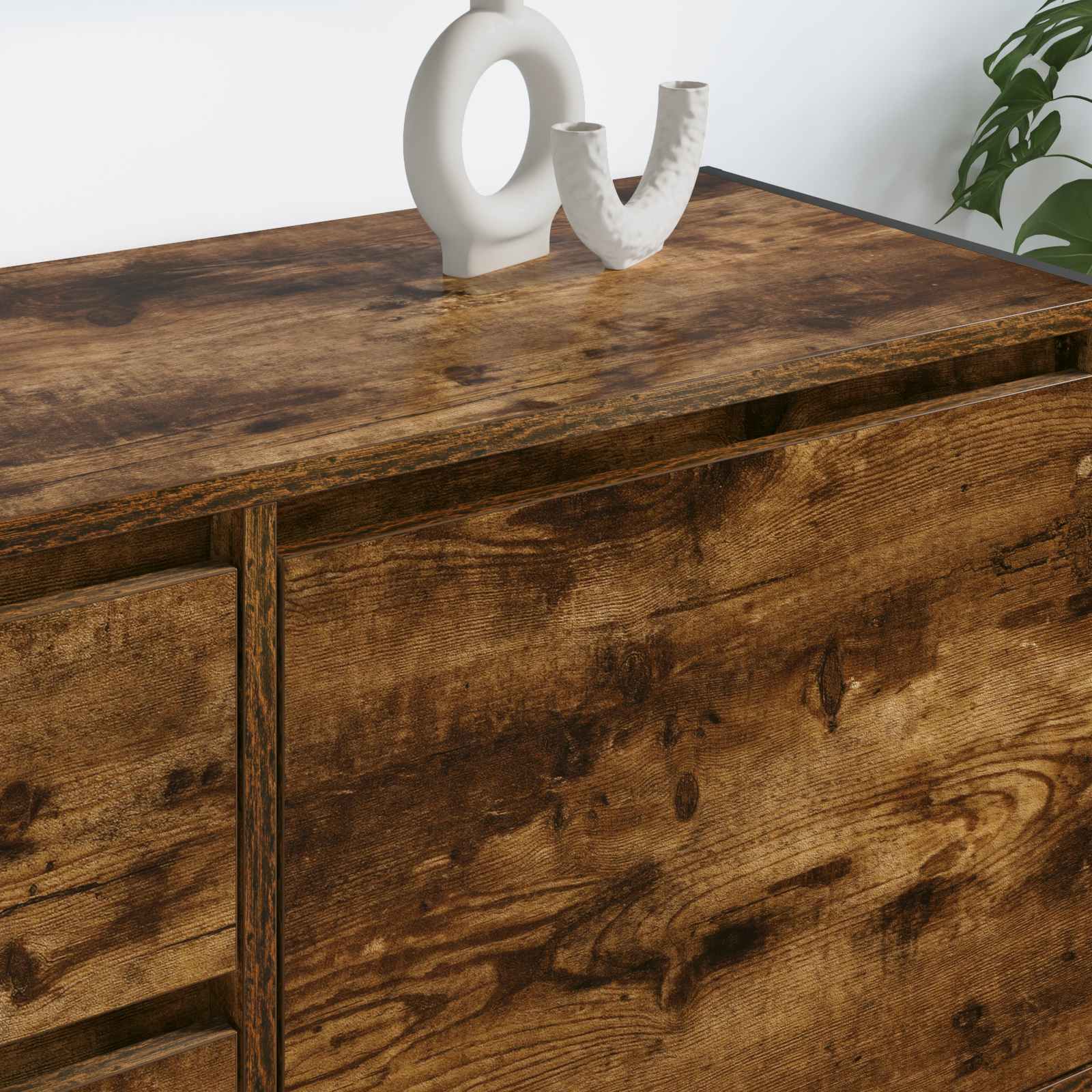 Ντουλάπι TV Καπνιστό Δρύς 100 x 36 x 49.5 εκ Επεξεργασμένο ξύλο