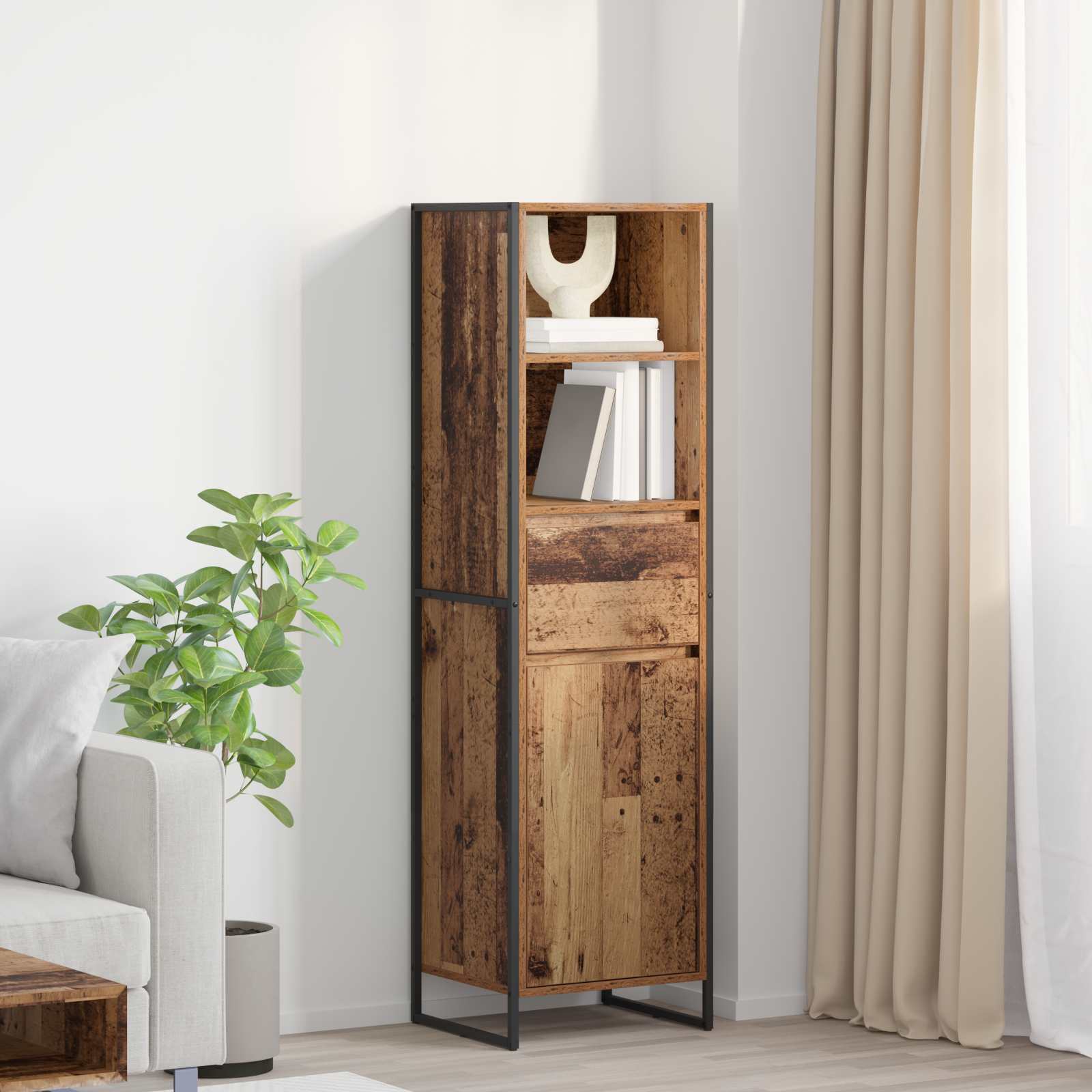 Βιβλιοθήκη Παλιό Ξύλο 43 x 36 x 150.5 εκ Επεξεργασμένο Ξύλο