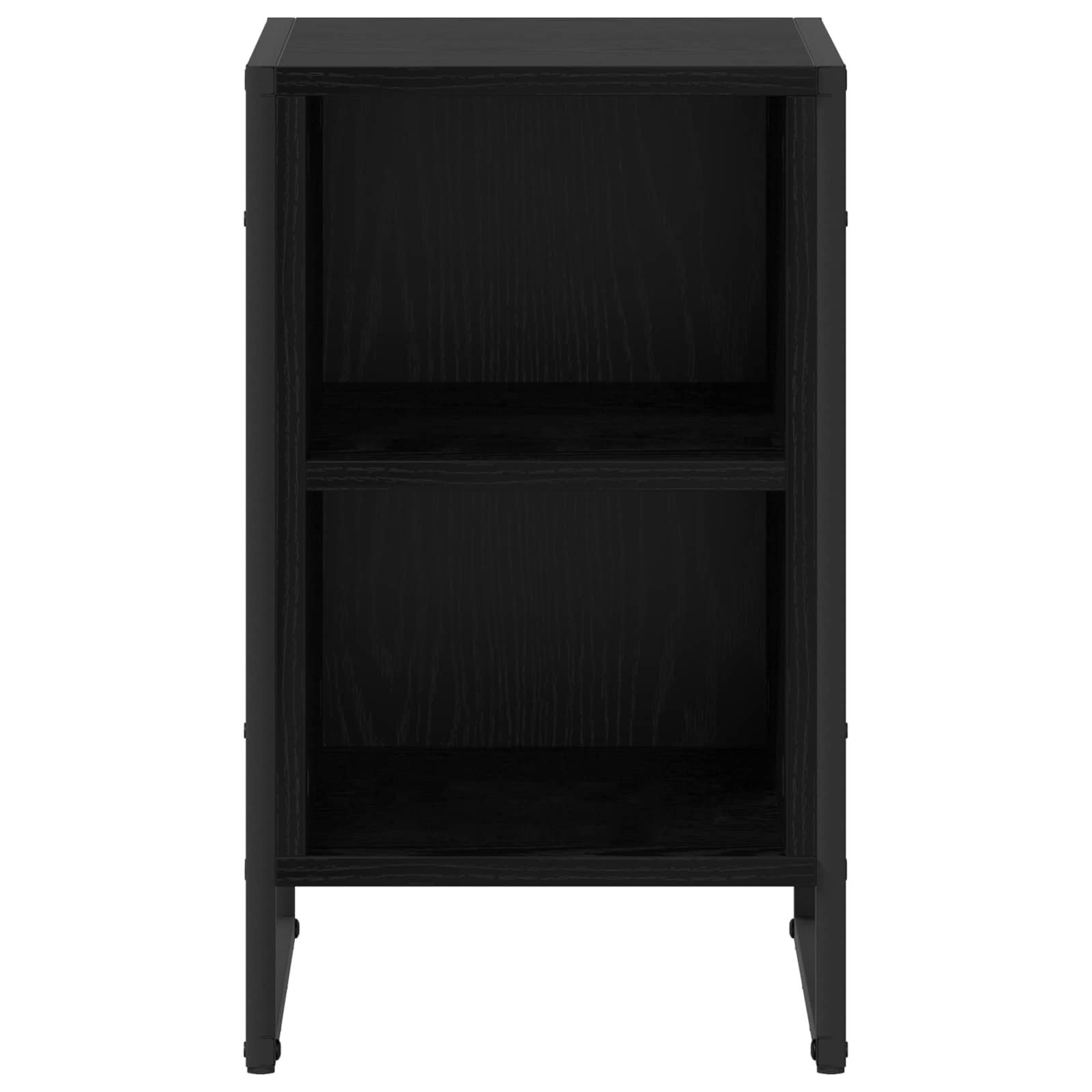 Κομοδίνο 2 pcs Μαύρη Οξυά 39.5 x 30 x 50 εκ Επεξεργασμένο ξύλο