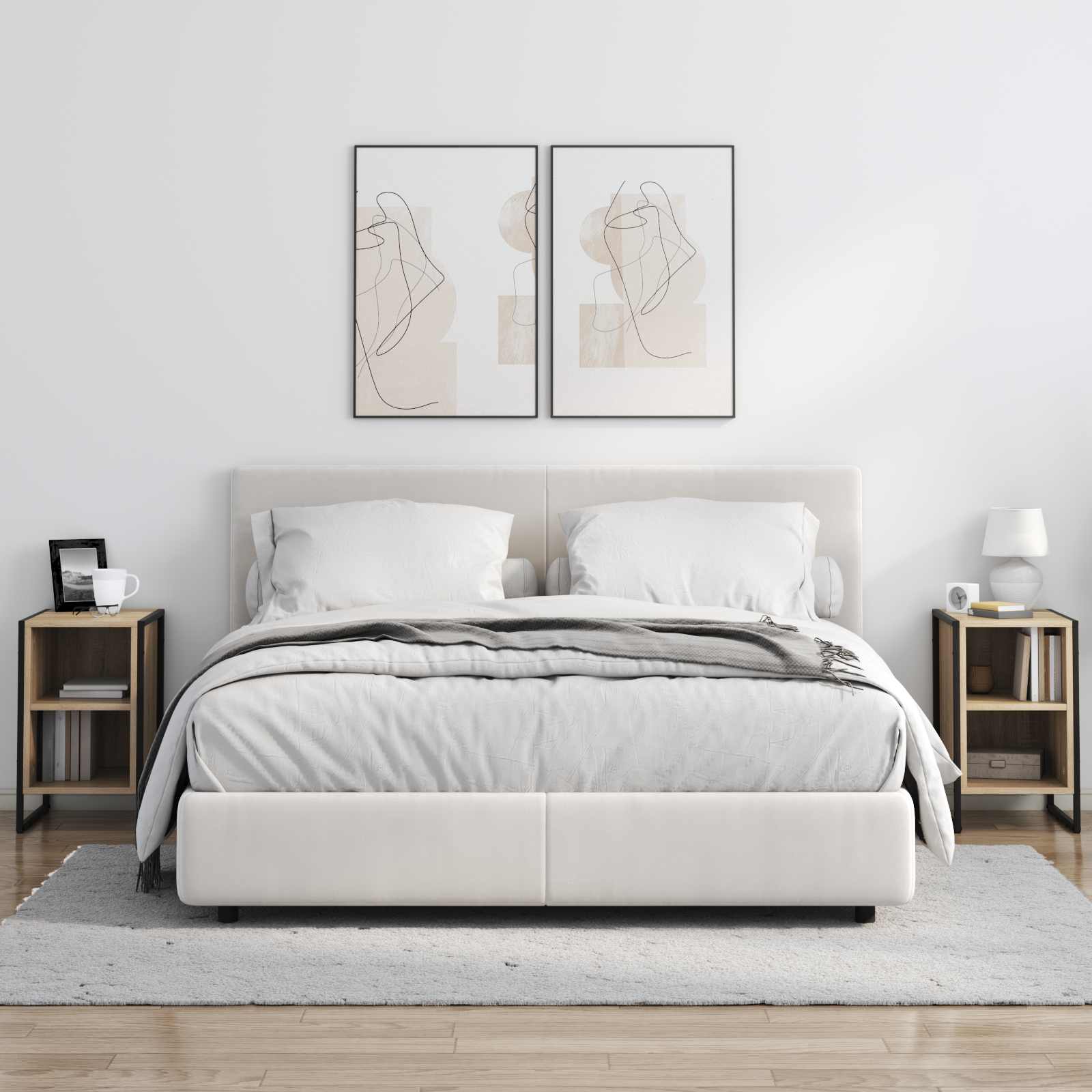 Κομοδίνο 2 pcs Σονόμα 39.5 x 30 x 50 εκ Επεξεργασμένο ξύλο