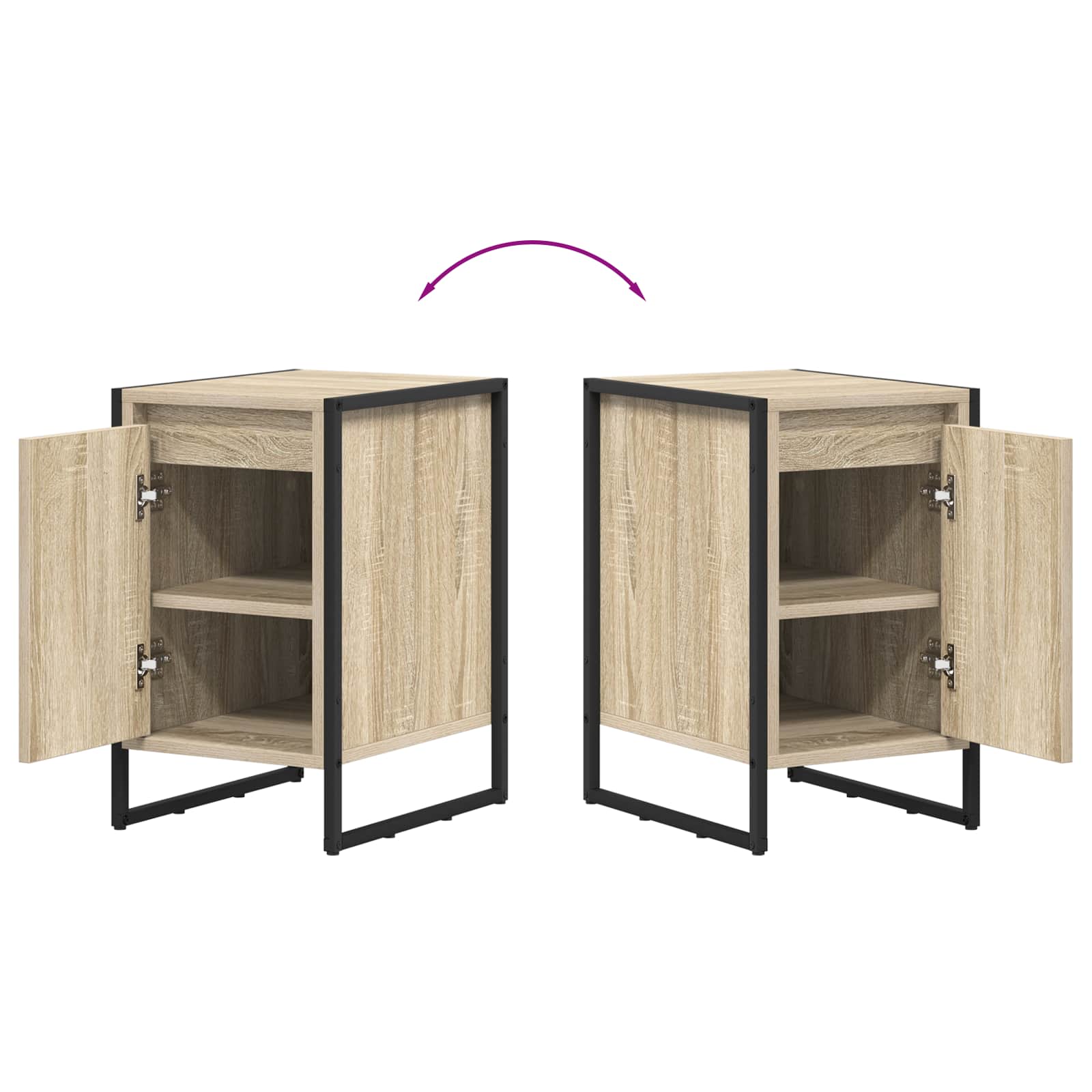 Κομοδίνο Σονόμα 39,5 x 30 x 50 εκ Επεξεργασμένο ξύλο