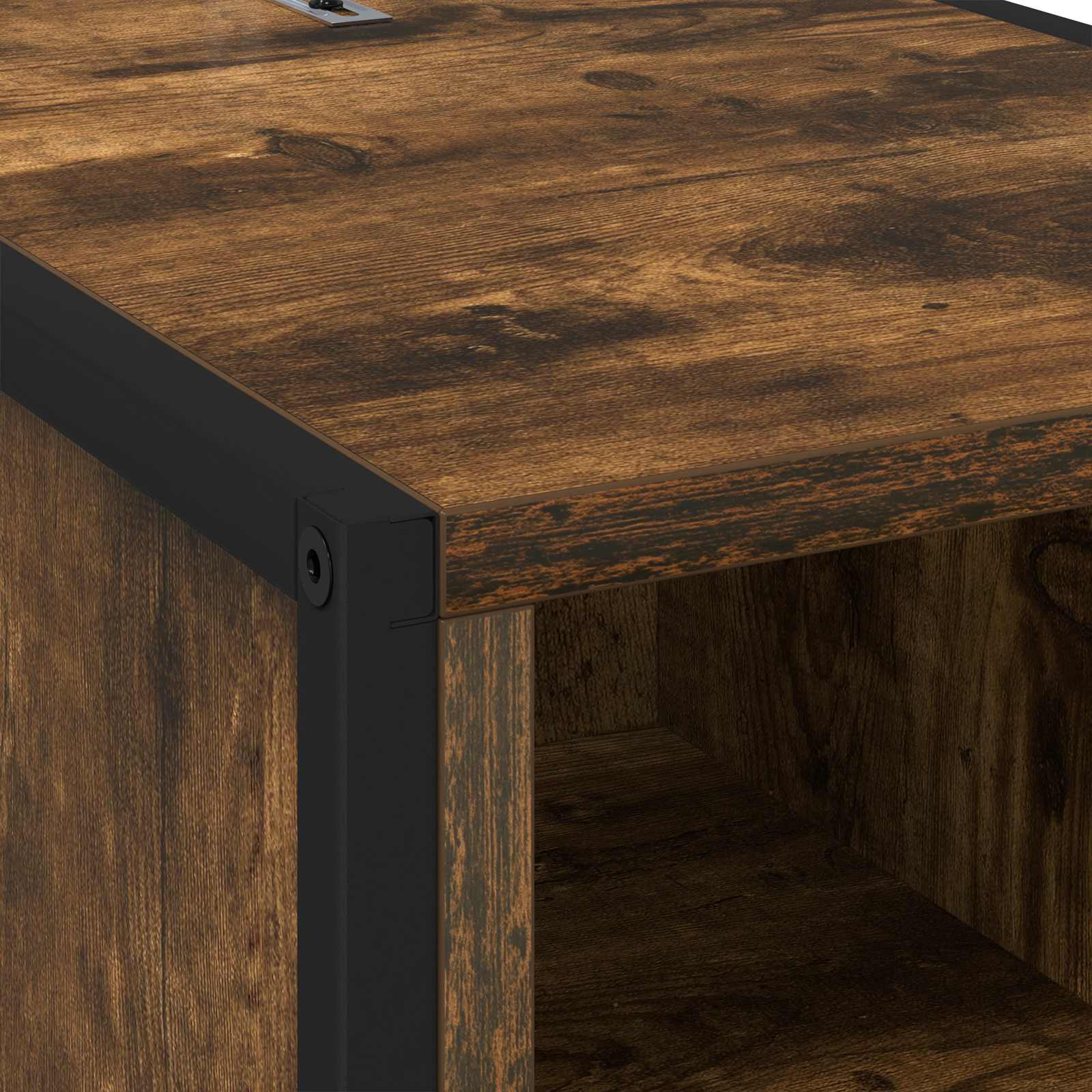 Κομοδίνο με συρτάρι 2 pcs Καπνιστό Δρύς 39,5 x 30 x 50 εκ