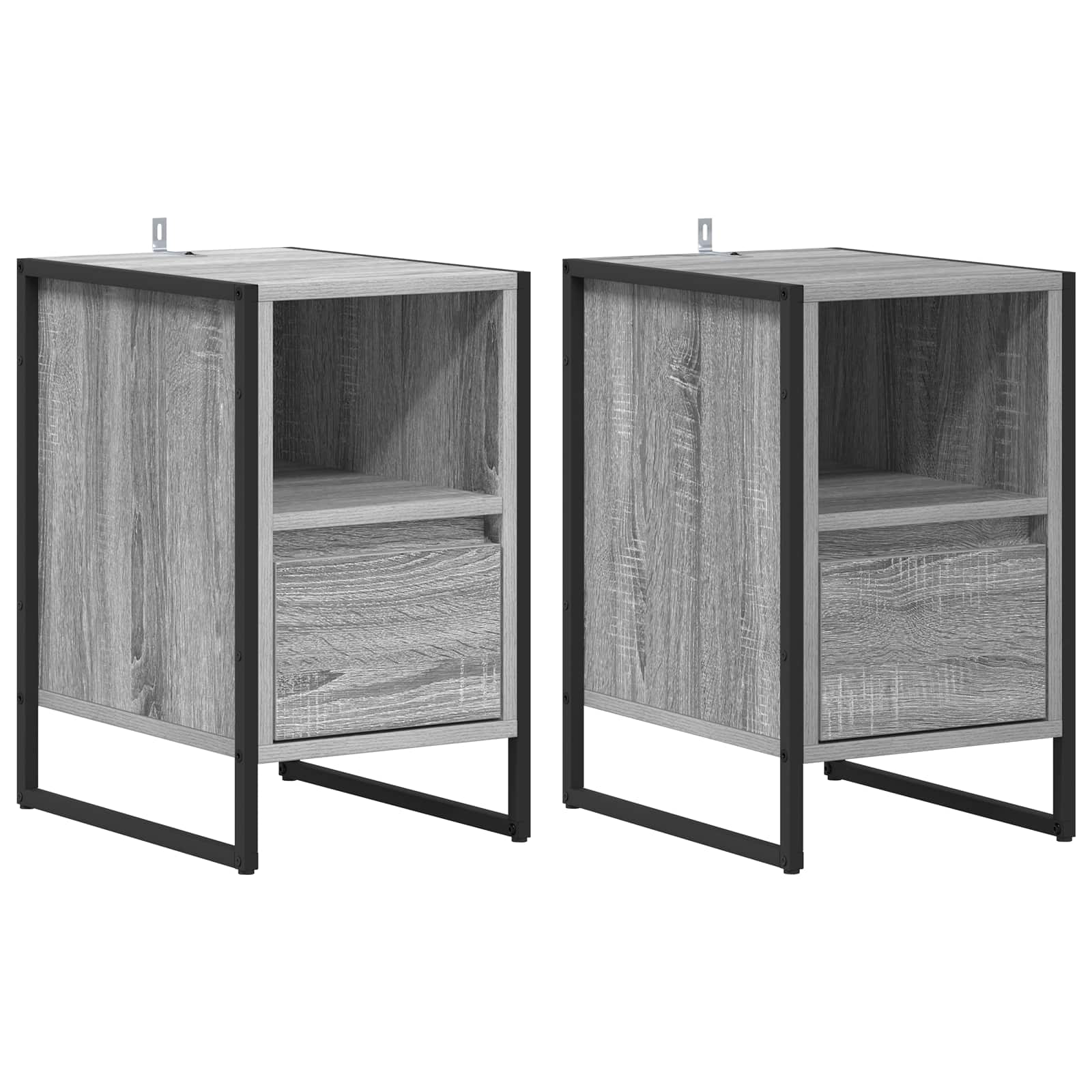 Κομοδίνο με συρτάρι 2 pcs Γκρίζο Σονομα 39,5 x 30 x 50 εκ