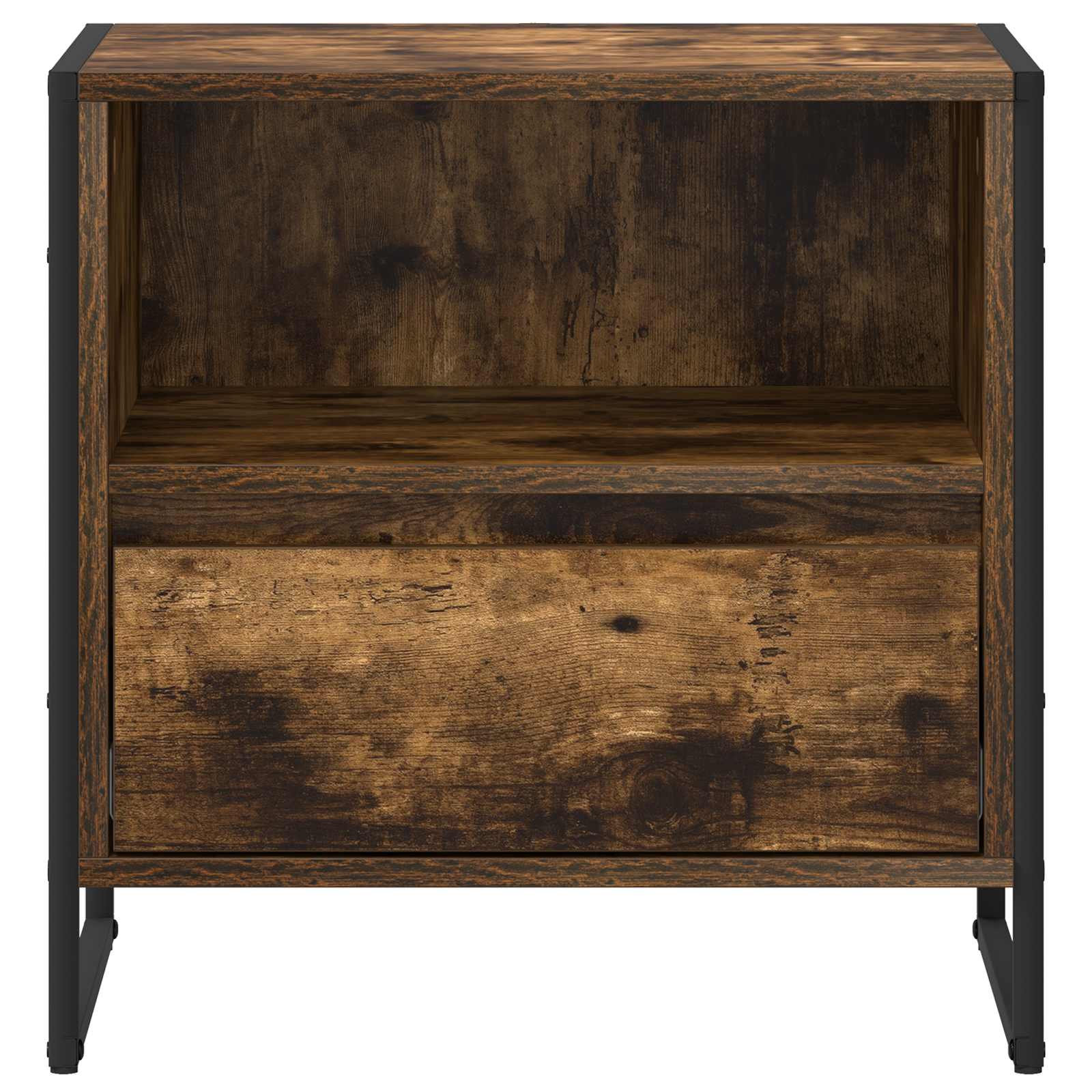 Κομοδίνο Καπνιστό Δρύς 50 x 39,5 x 50 εκ. Επεξεργασμένο ξύλο