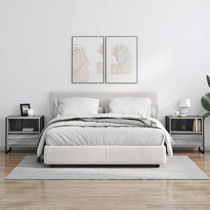 Κομοδίνο με συρτάρι 2 pcs Γκρίζο Σονομα 50 x 39,5 x 50 εκ. - Pakobazaar